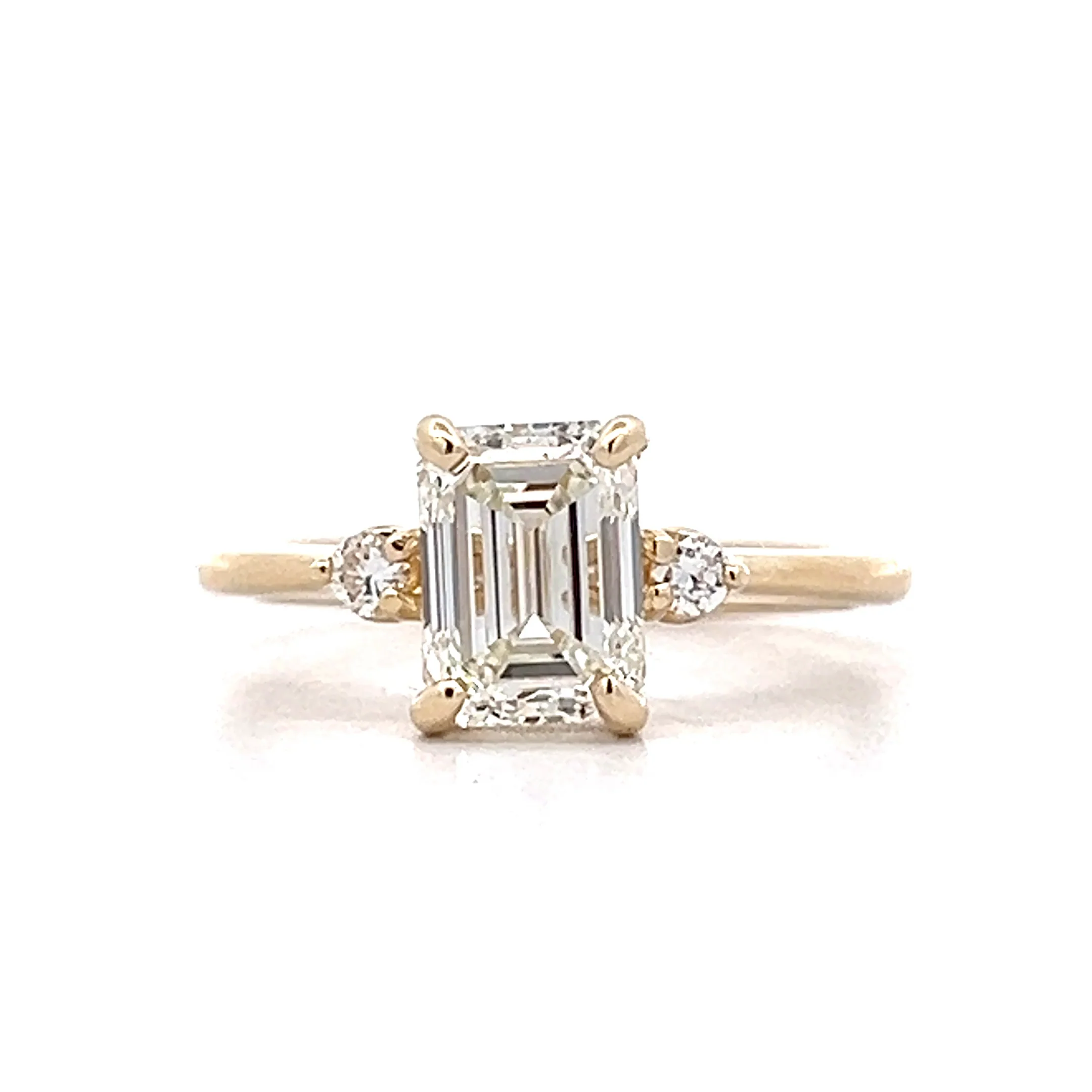 1.70 Emerald Cut Diamond Engagement Ring in 14k