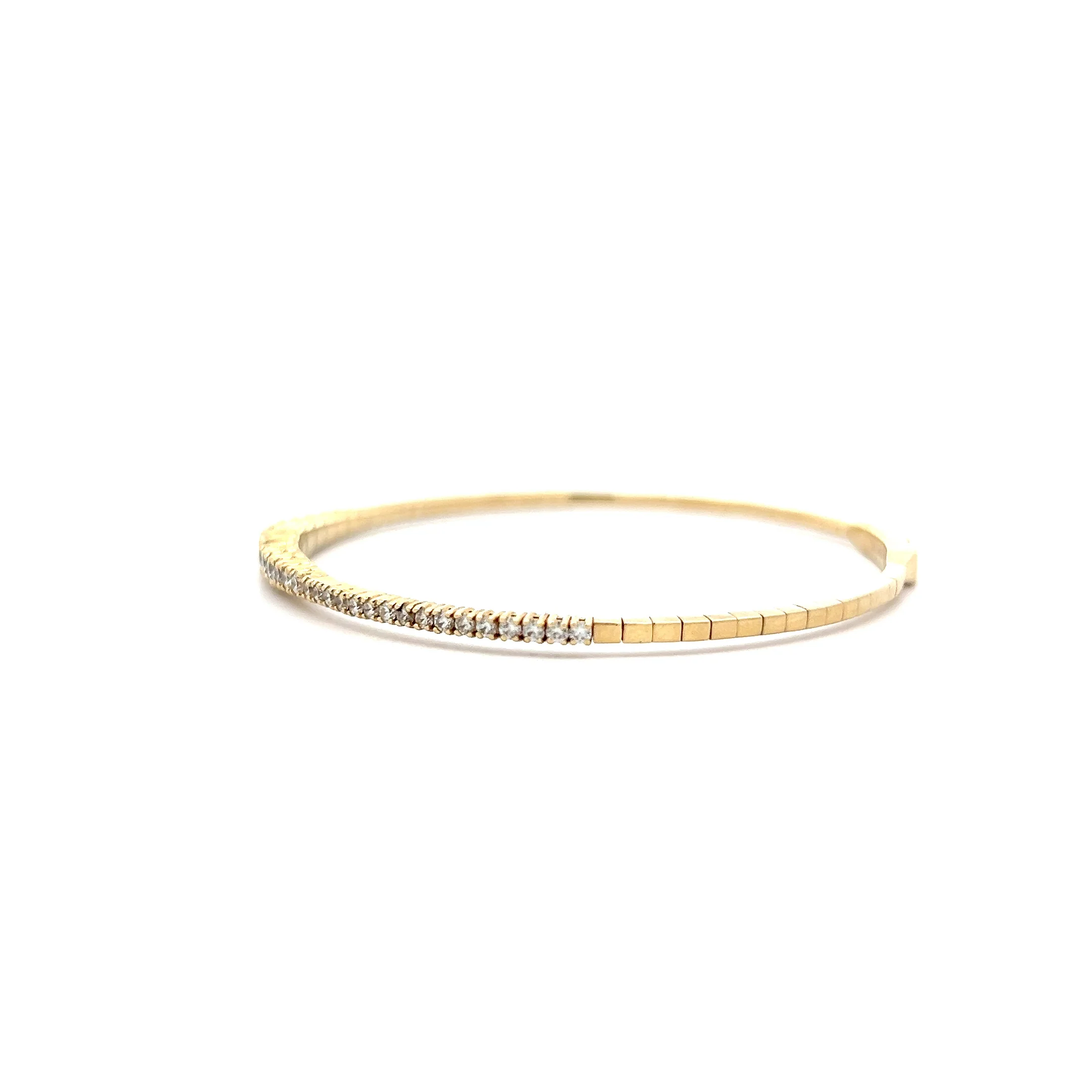 1.70 Tapered Diamond Bangle Bracelet in 14k - Image 2
