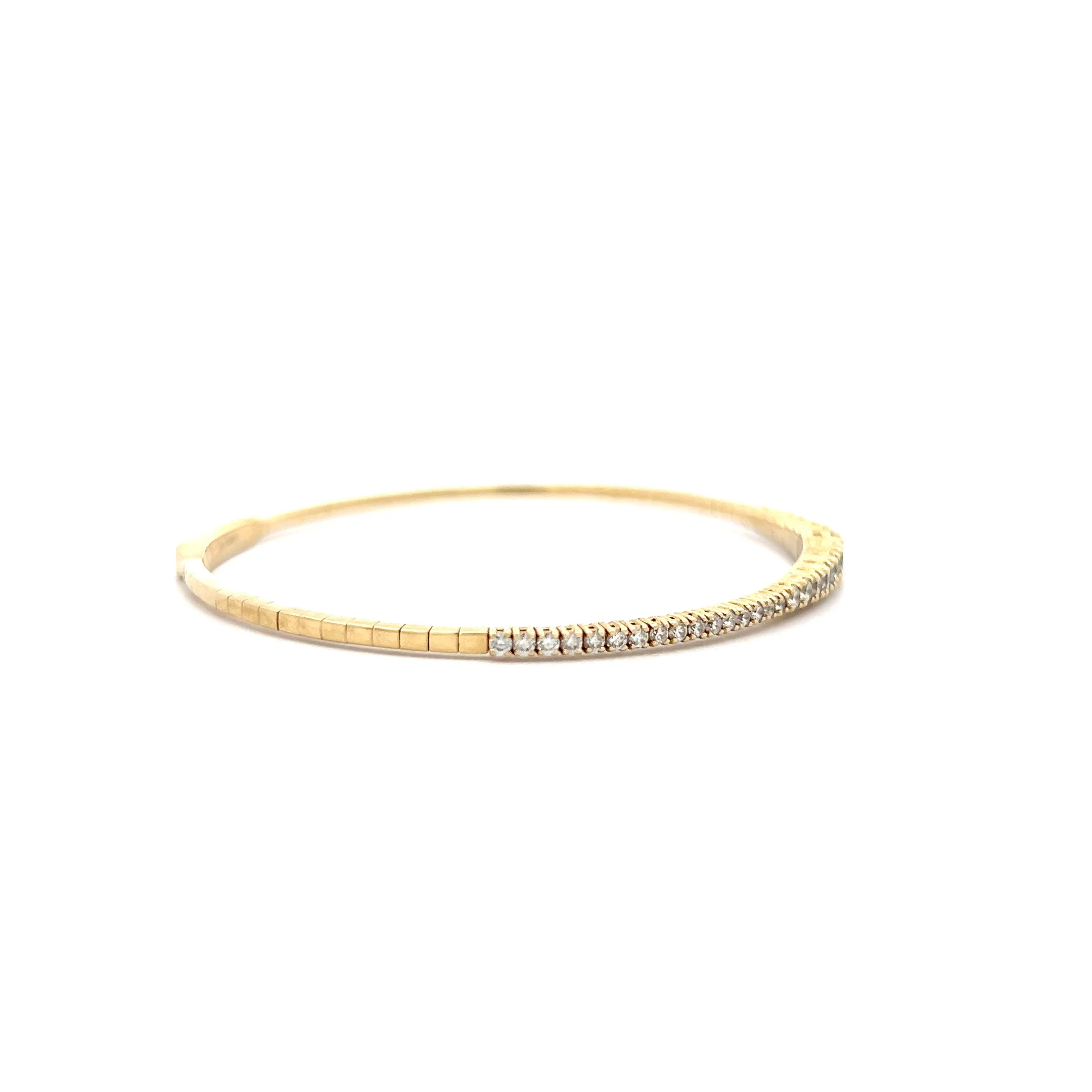 1.70 Tapered Diamond Bangle Bracelet in 14k - Image 3