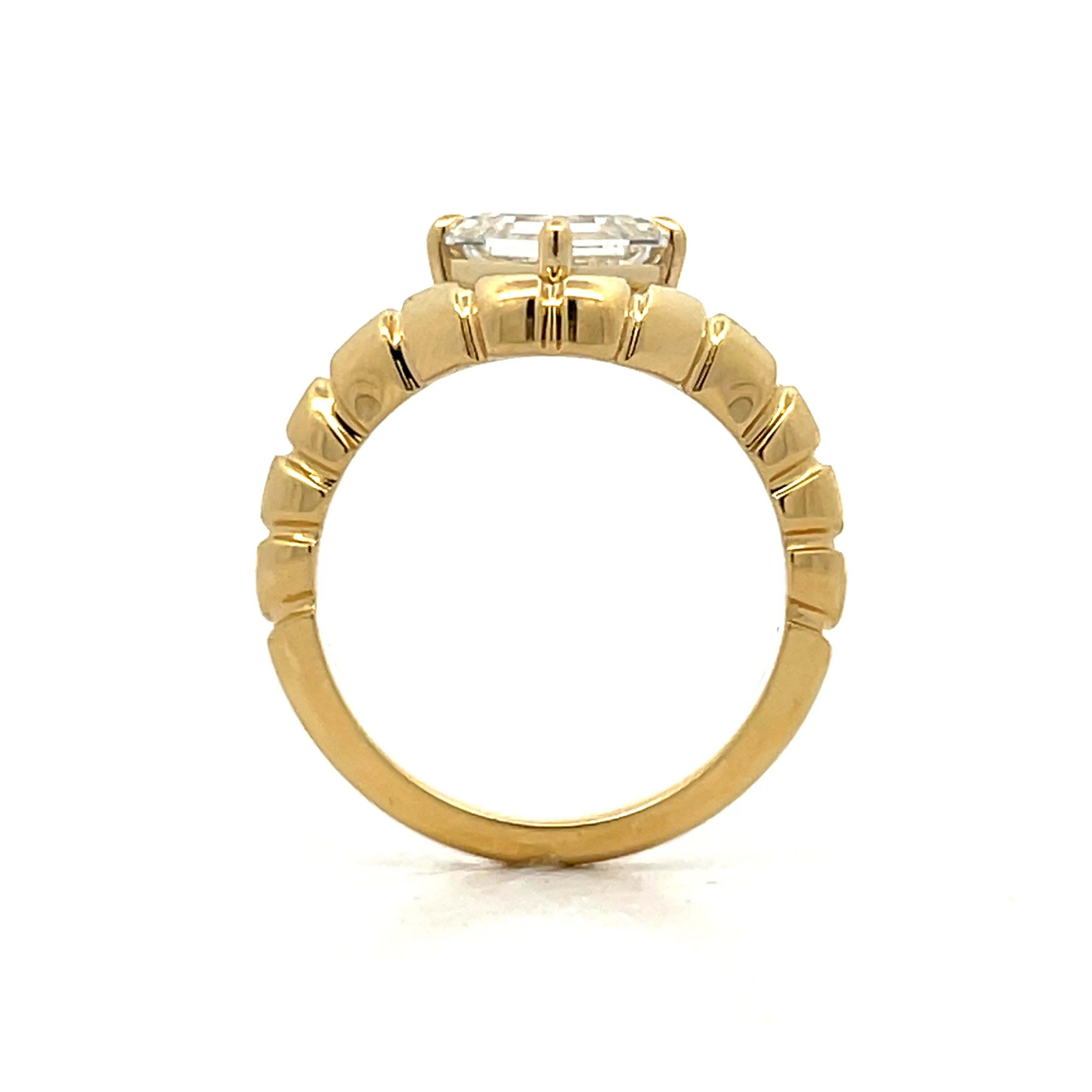 1.71 Asscher Diamond Solitaire Engagement Ring in 18k - Image 4