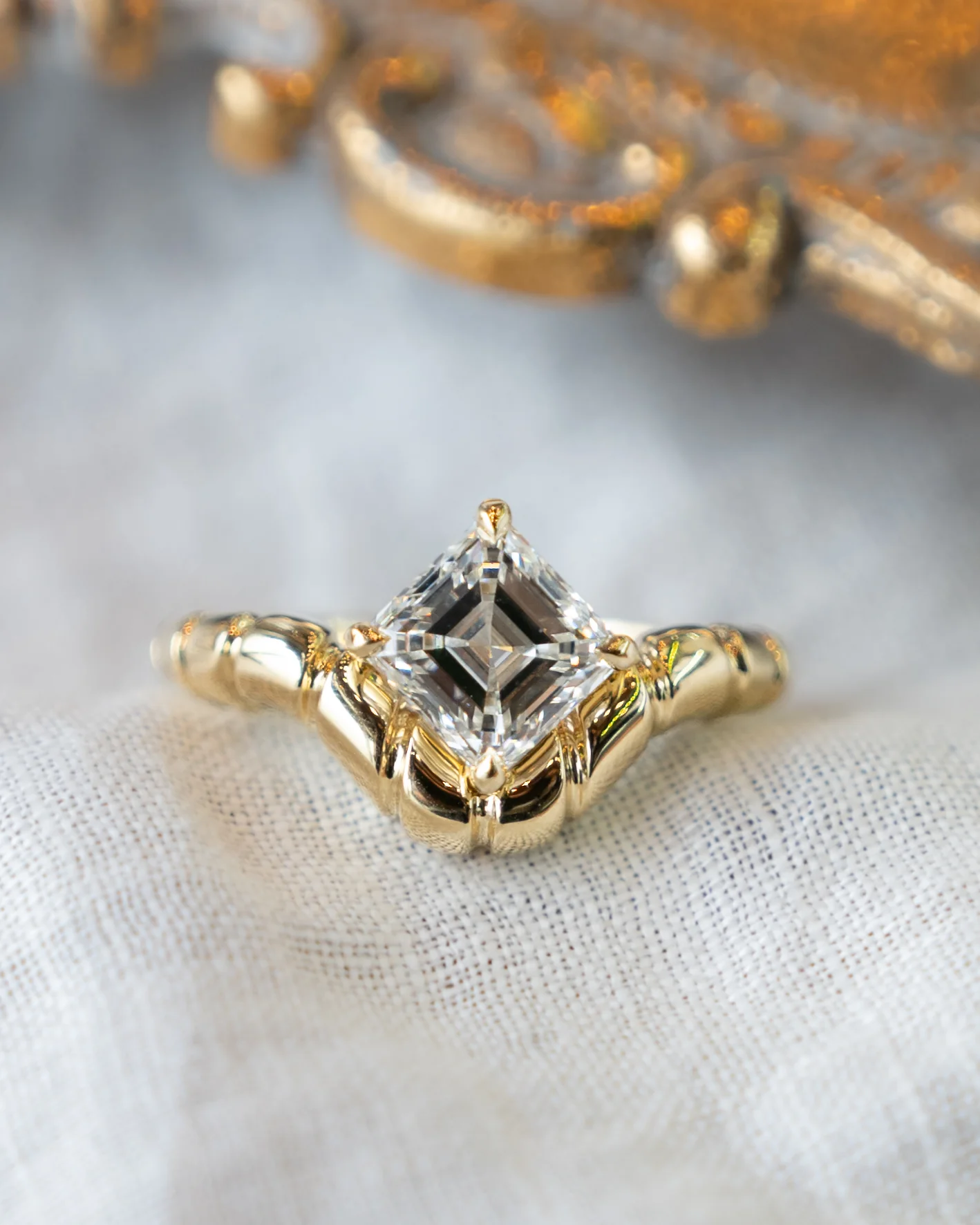 1.71 Asscher Diamond Solitaire Engagement Ring in 18k - Image 6