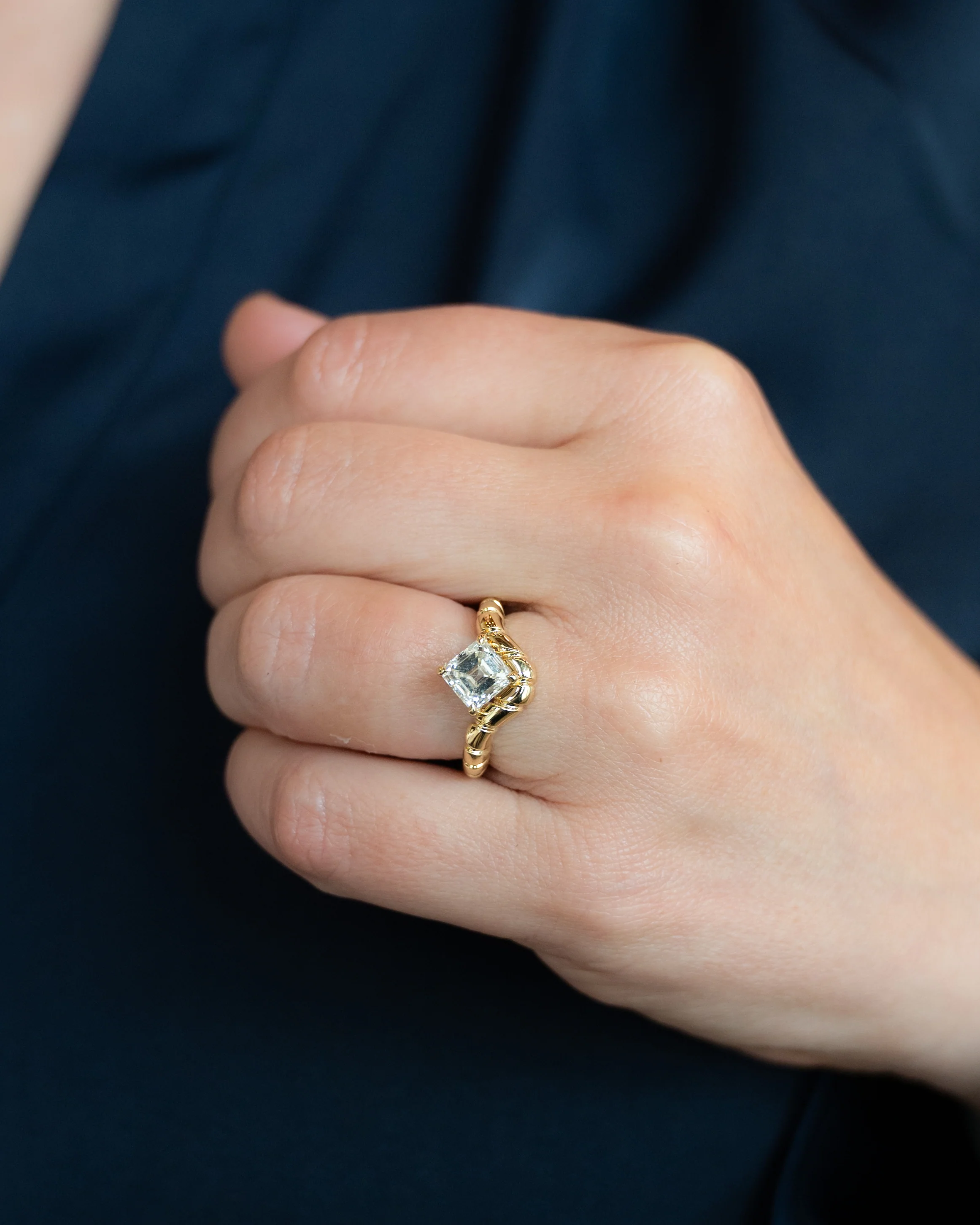 1.71 Asscher Diamond Solitaire Engagement Ring in 18k - Image 7