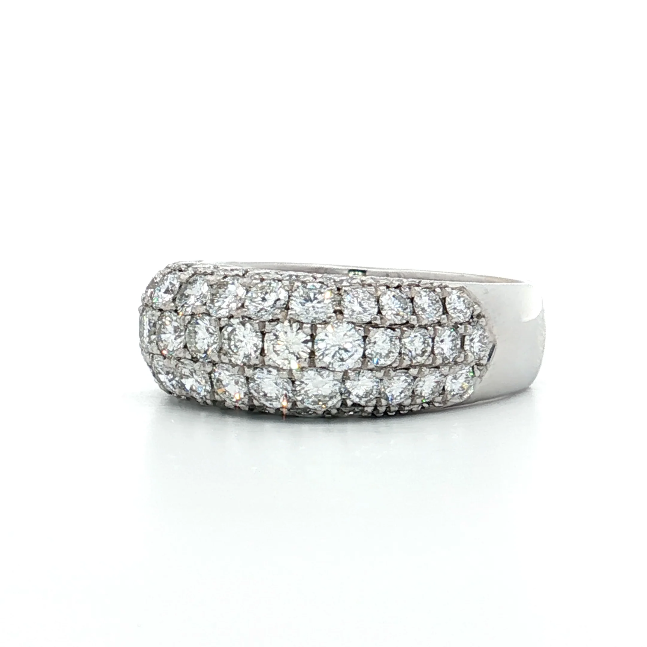 1.71 Pave Diamond Cocktail Ring in 18k/Platinum - Image 2