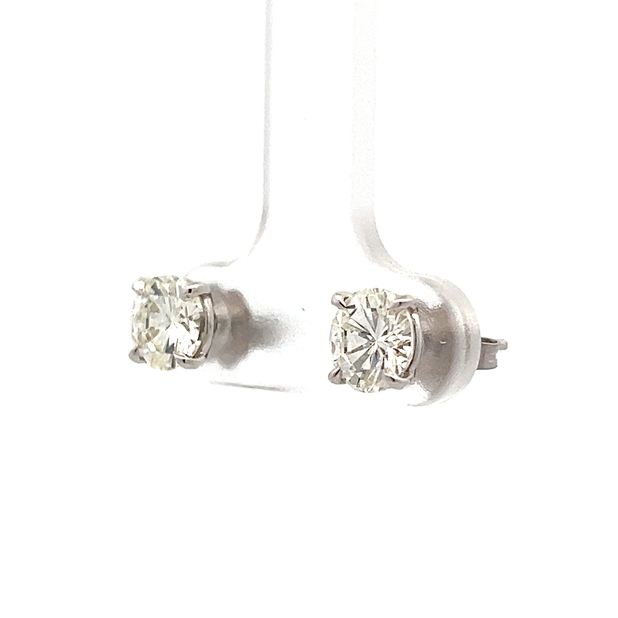 1.72 Classic Diamond Earrings Studs in 18k - Image 2