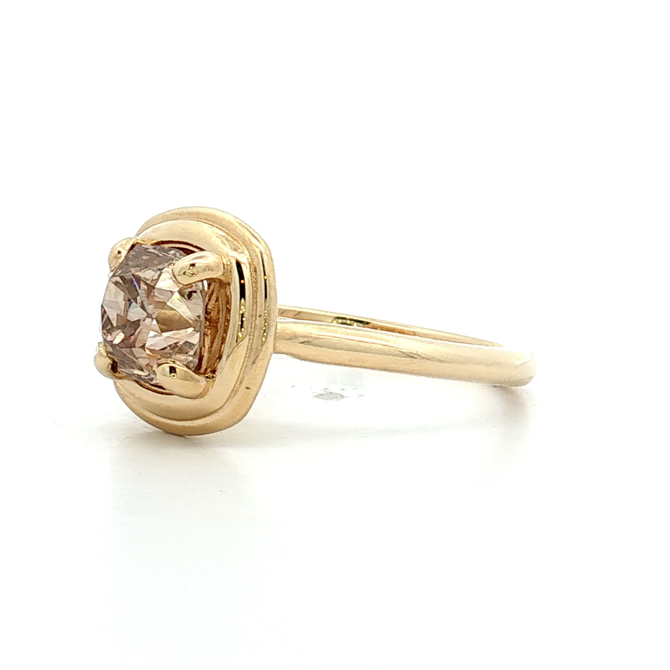 1.72 Old Mine Cushion Diamond Engagement Ring 14k - Image 2