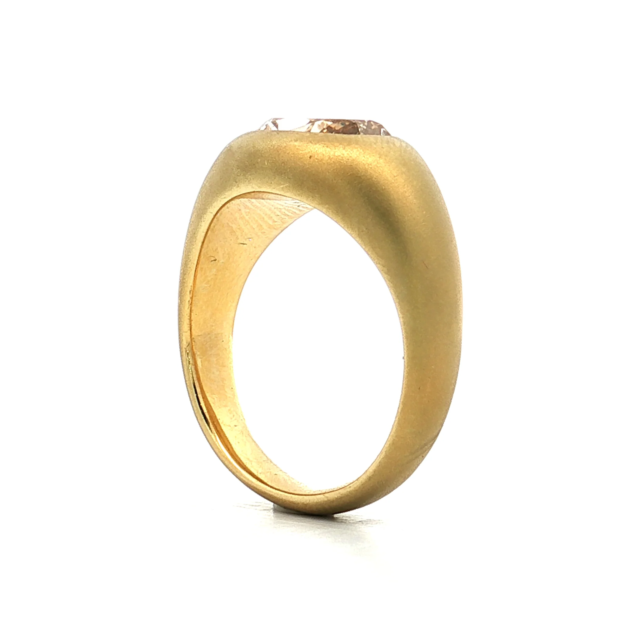 1.72 Oval Bezel Diamond Engagement Ring 18k - Image 5