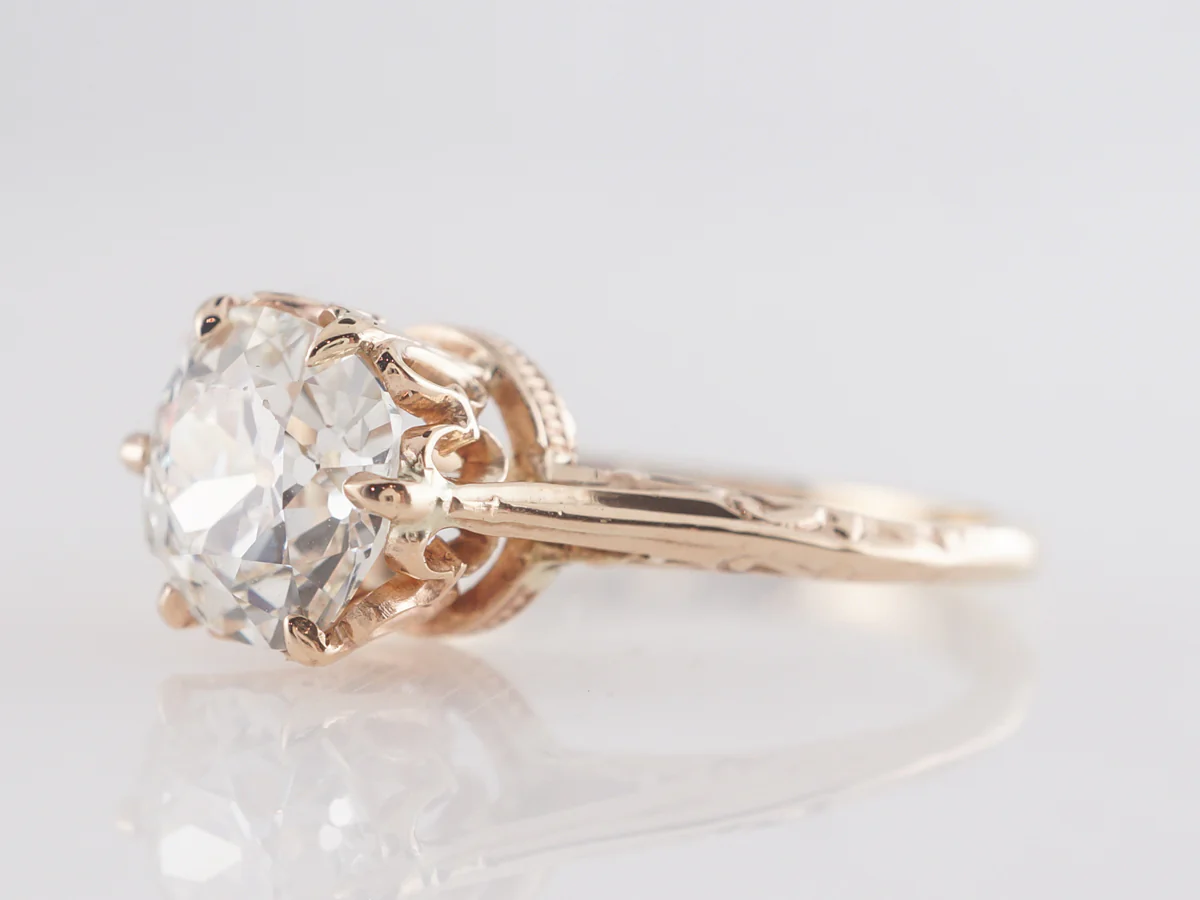 1.73 Victorian European Cut Diamond Engagement Ring - Image 2