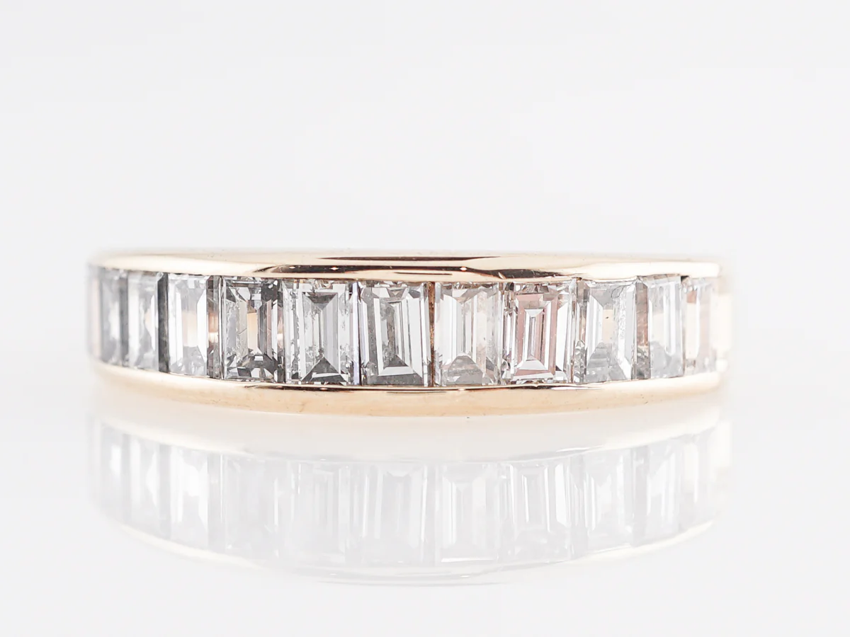 1.74 Baguette Cut Diamond Wedding Band in 14k