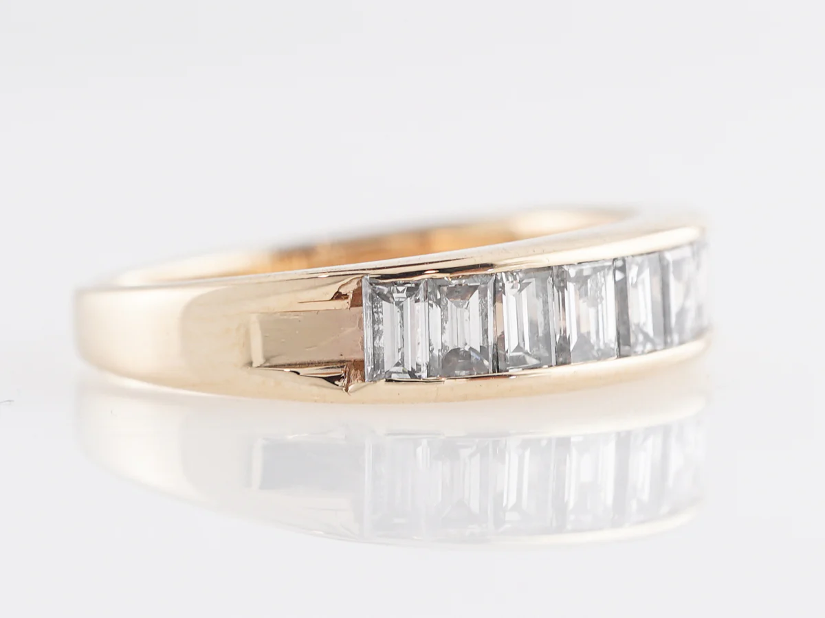 1.74 Baguette Cut Diamond Wedding Band in 14k - Image 3
