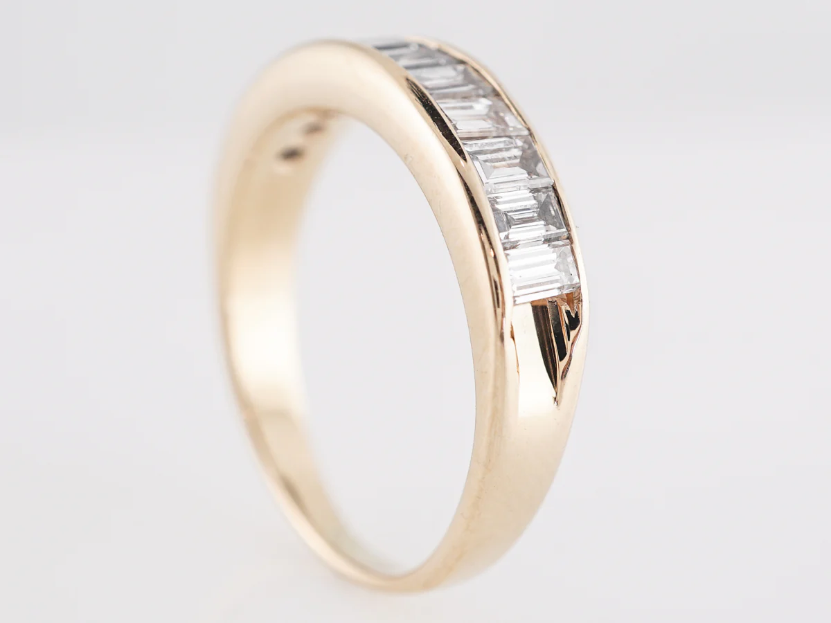 1.74 Baguette Cut Diamond Wedding Band in 14k - Image 5