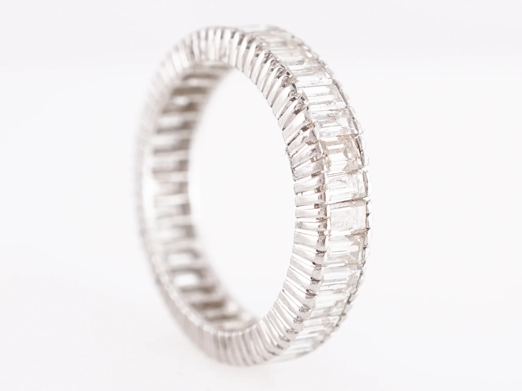 1.75 Emerald Cut Diamond Eternity Wedding Band in Platinum - Image 2