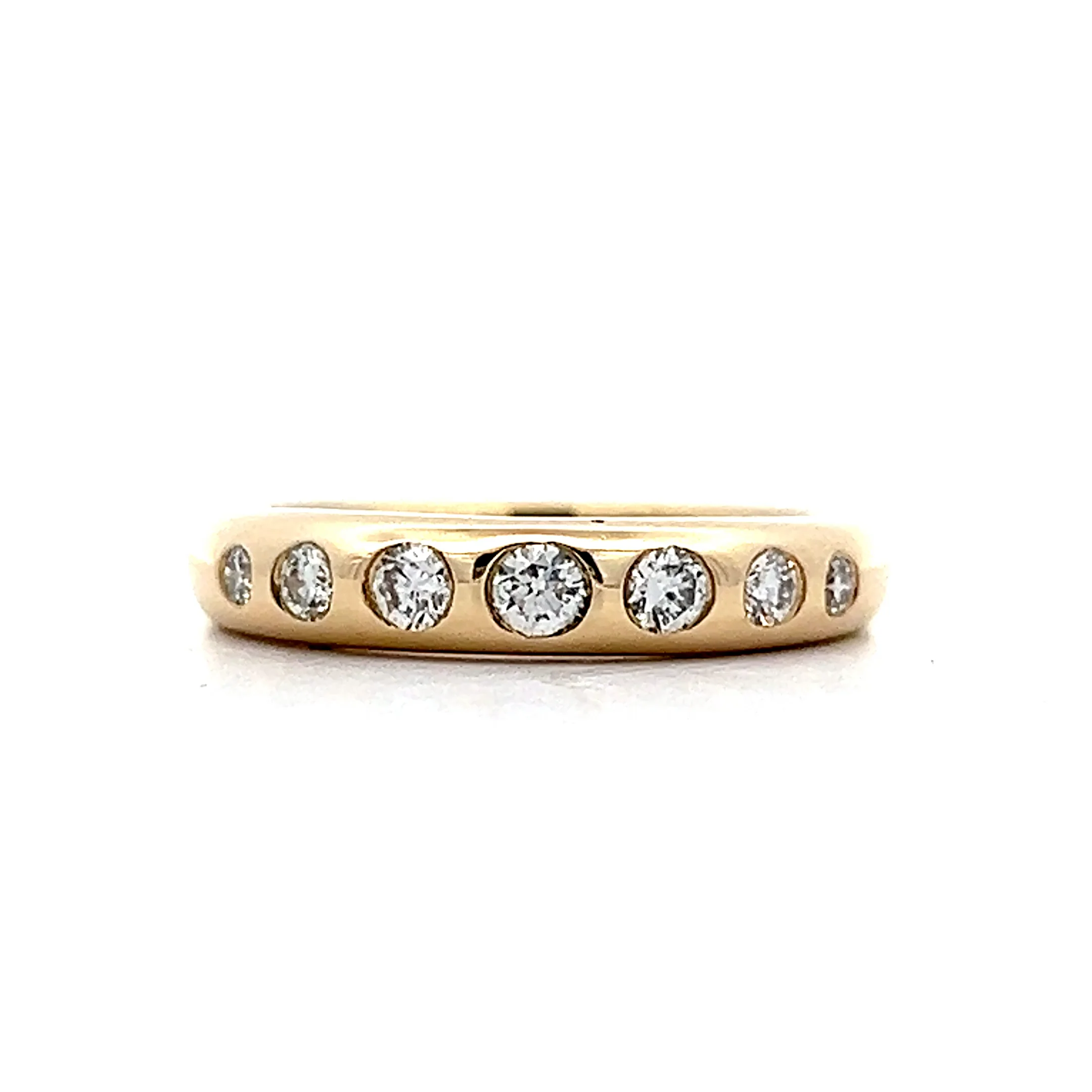 .25 Flush Set Diamond Wedding Band in 14k