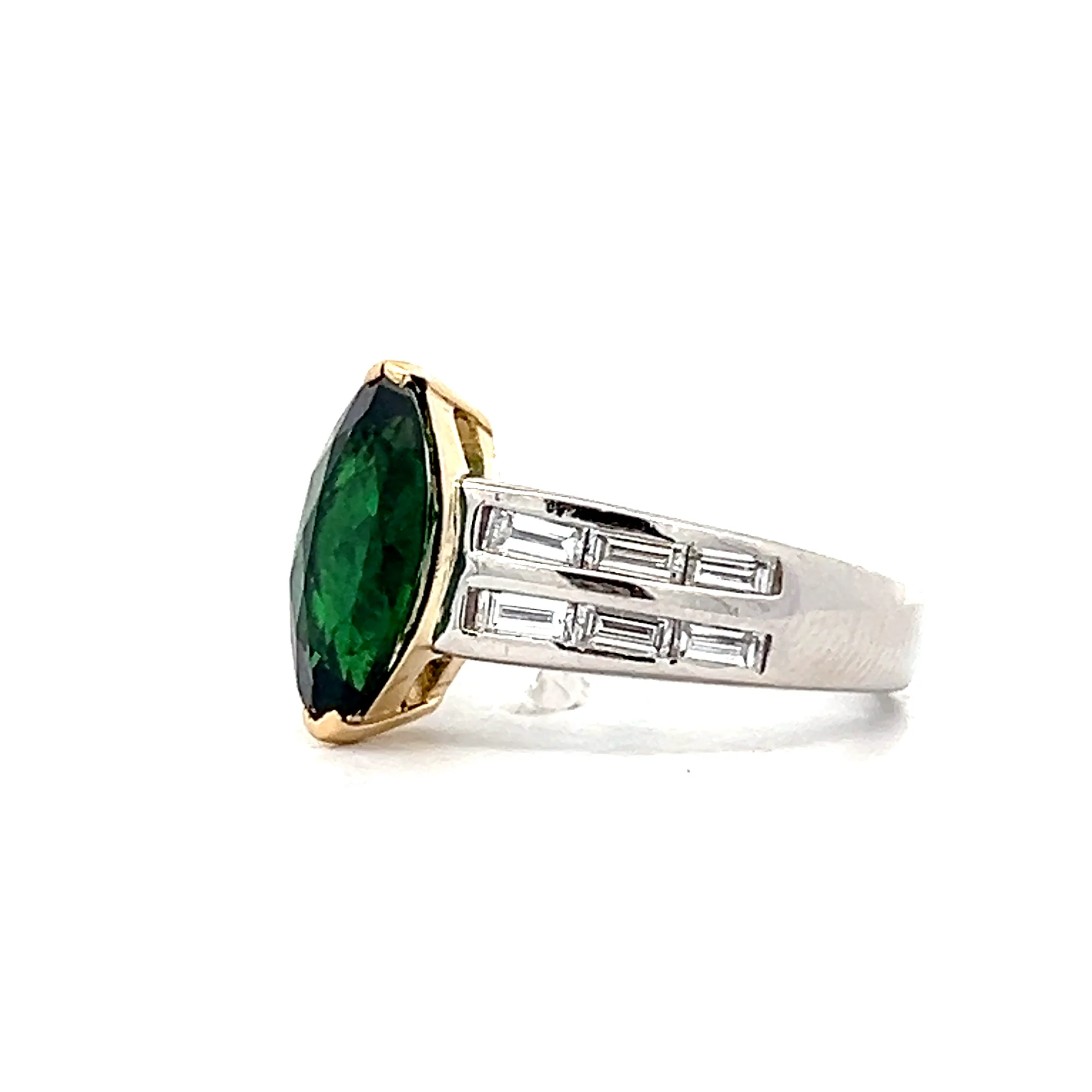 1.75 Marquise Tsavorite Garnet in Platinum 14k - Image 2