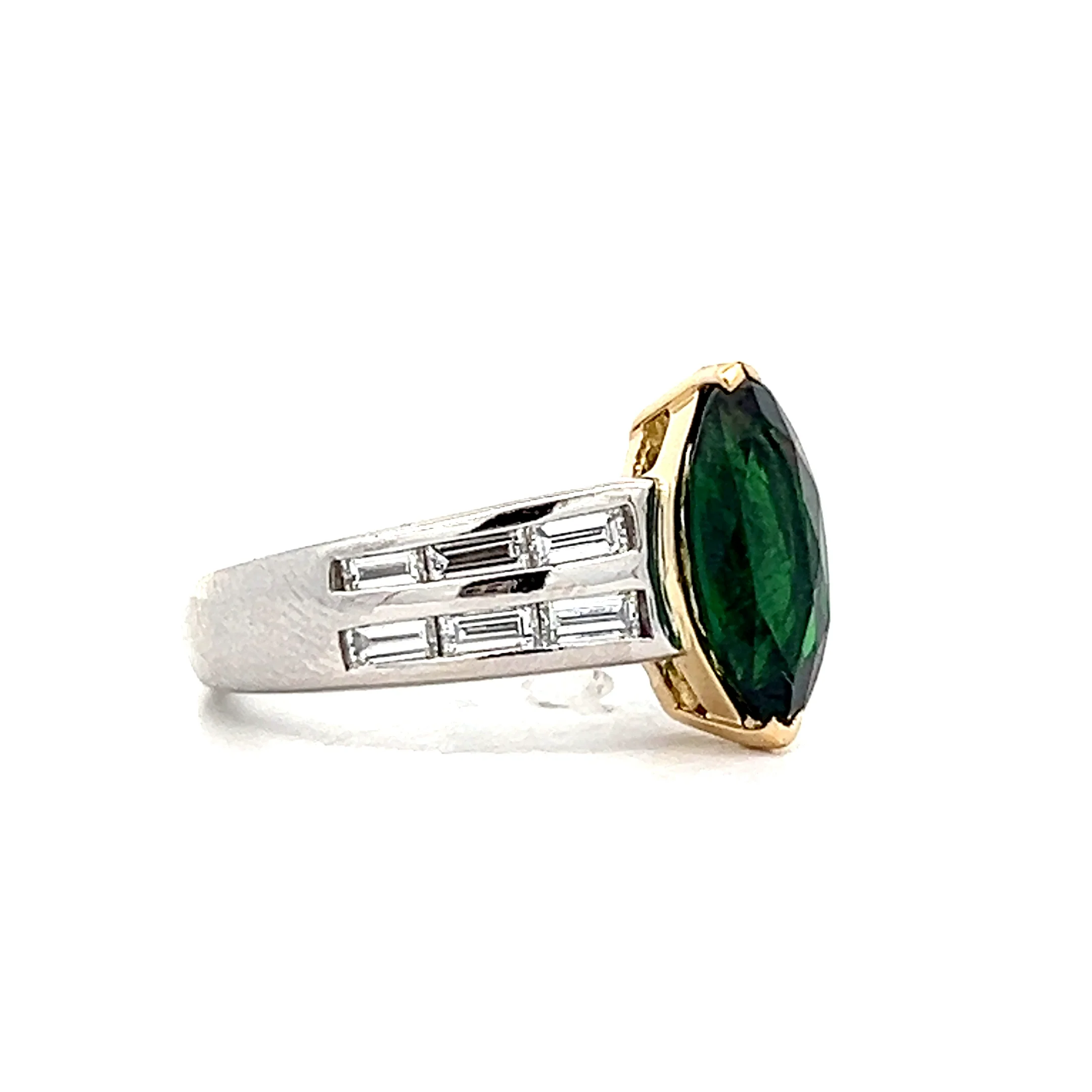 1.75 Marquise Tsavorite Garnet in Platinum 14k - Image 3
