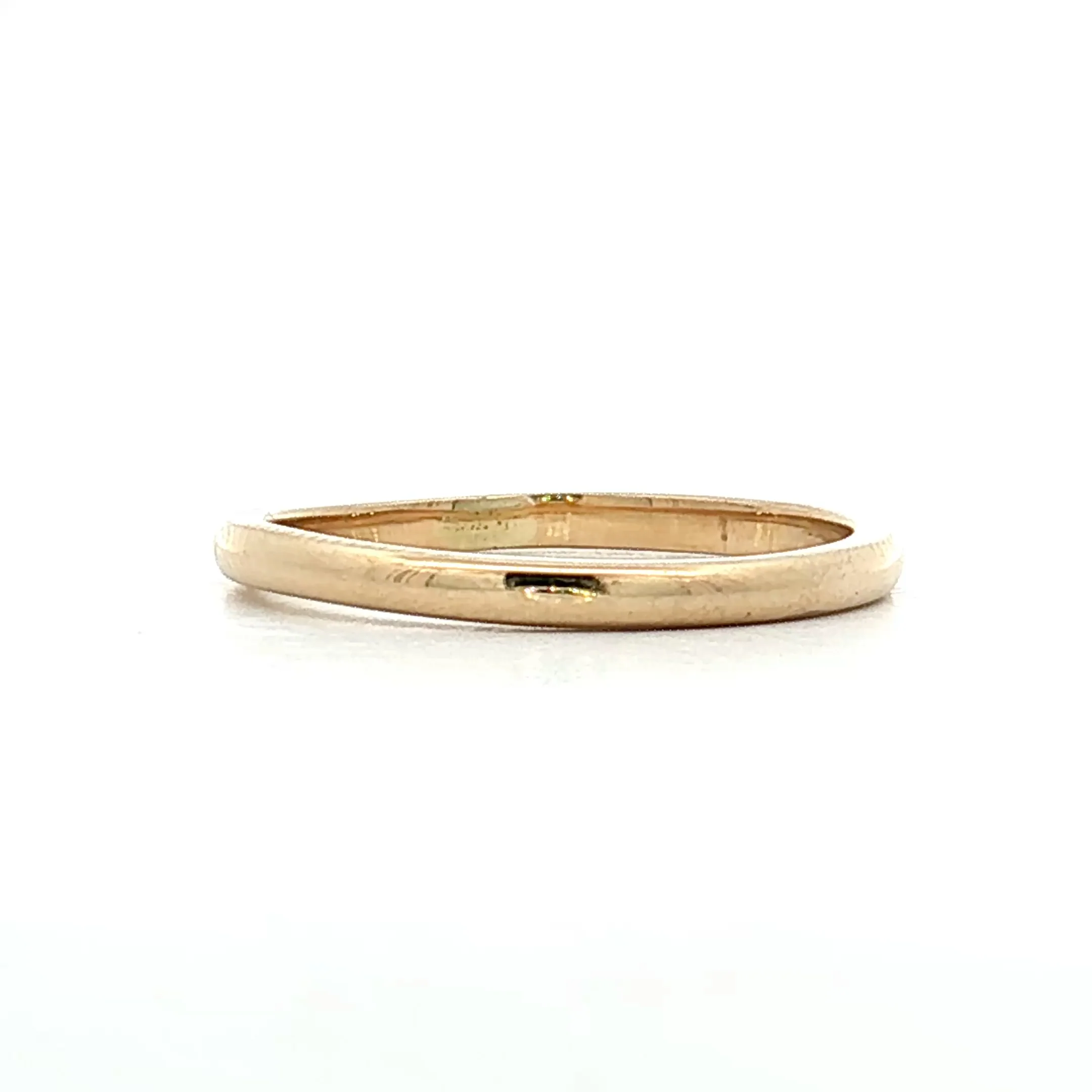 1.75mm Half Round Wedding Band 14k Yellow Gold