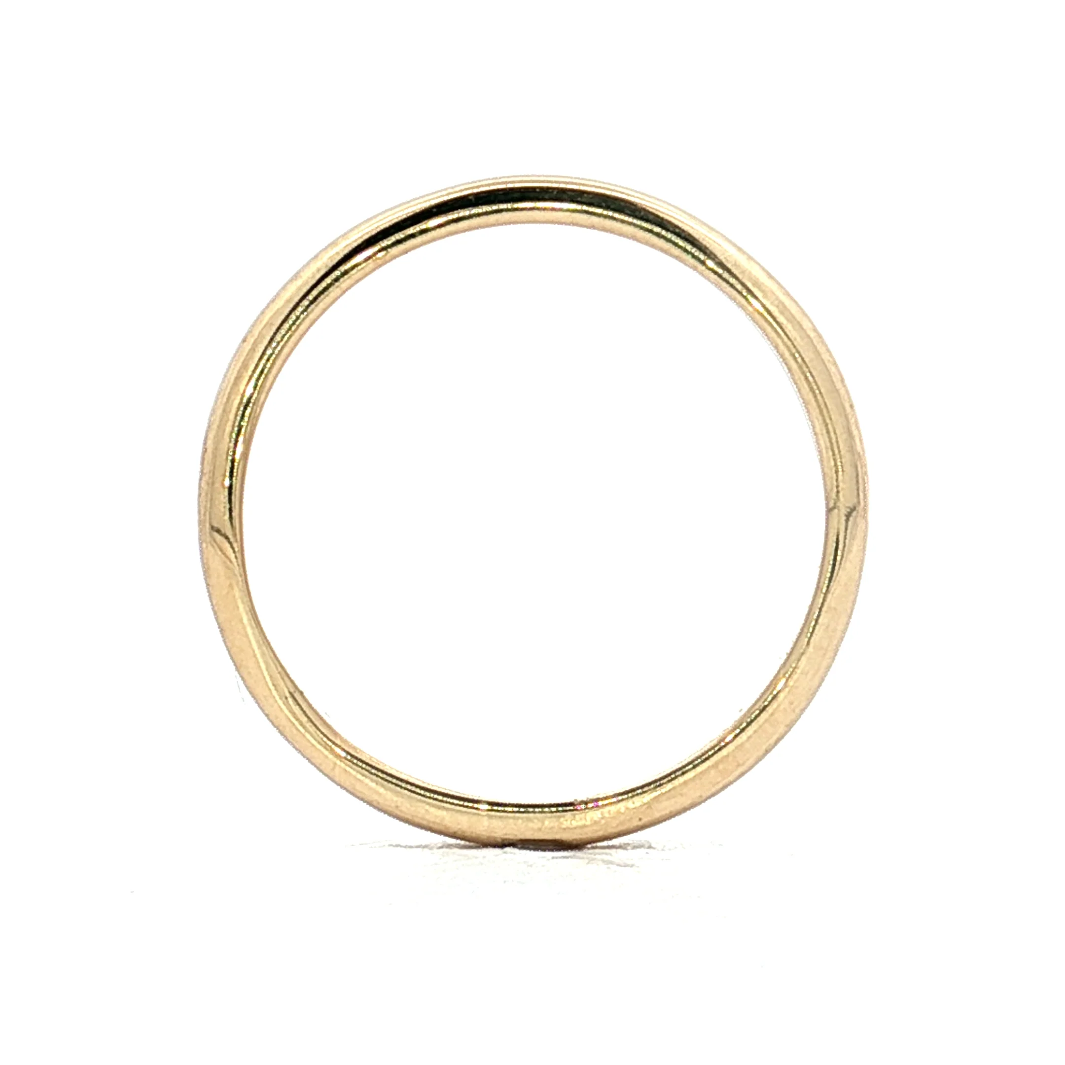 1.75mm Half Round Wedding Band 14k Yellow Gold - Image 4