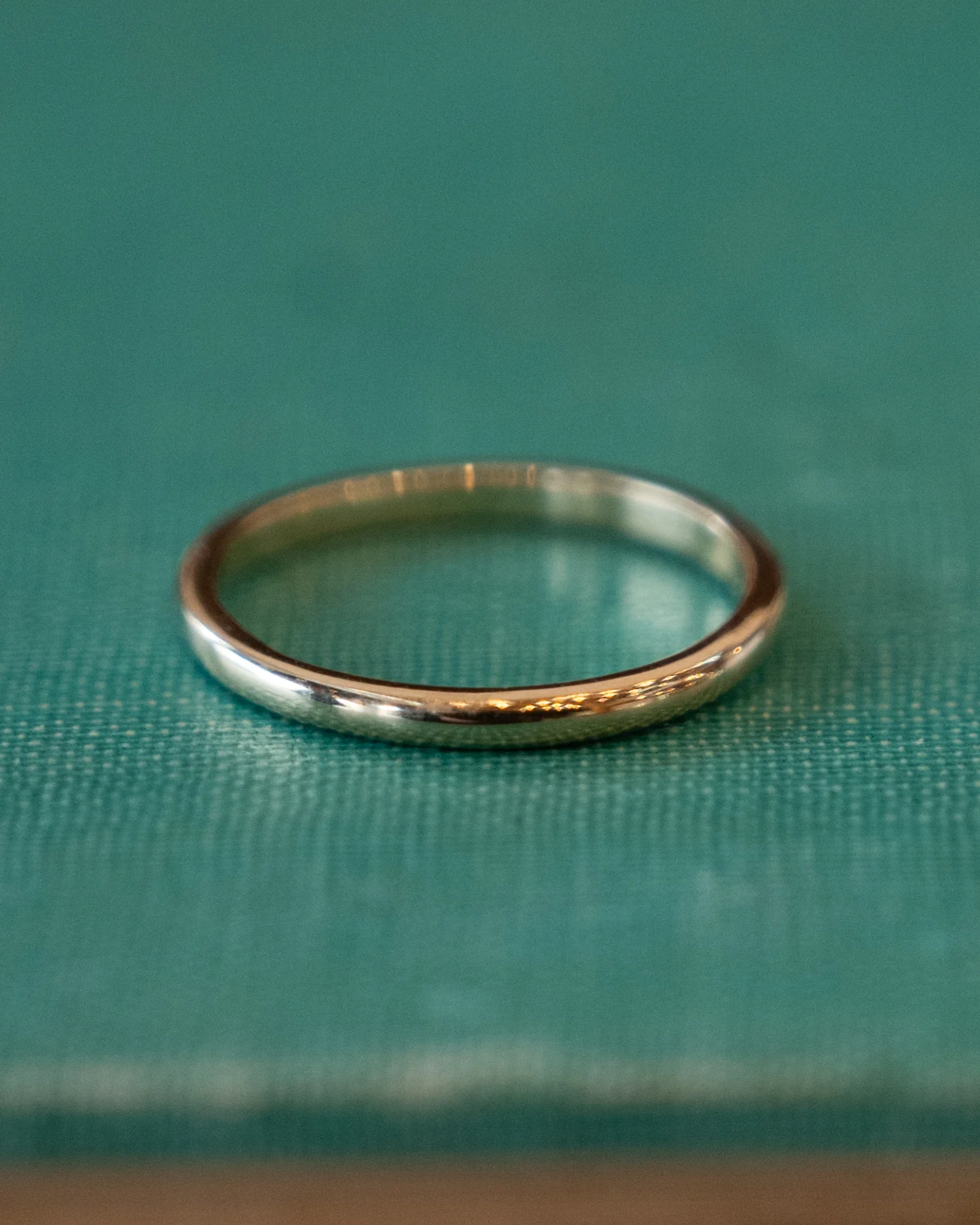 1.75mm Half Round Wedding Band 14k Yellow Gold - Image 6