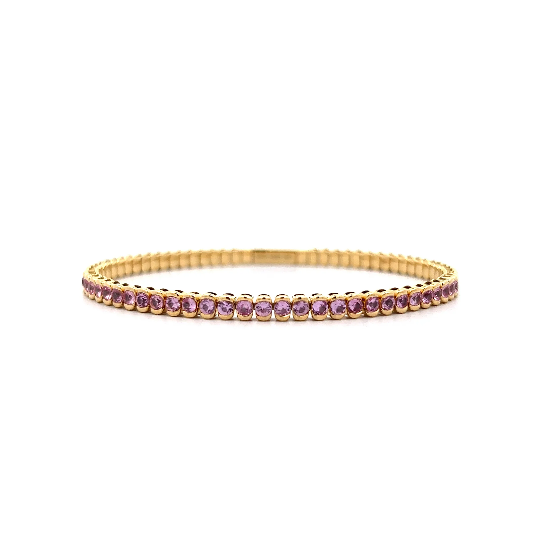 1.79 Bony Levy Pink Sapphire Bangle Bracelet 18k