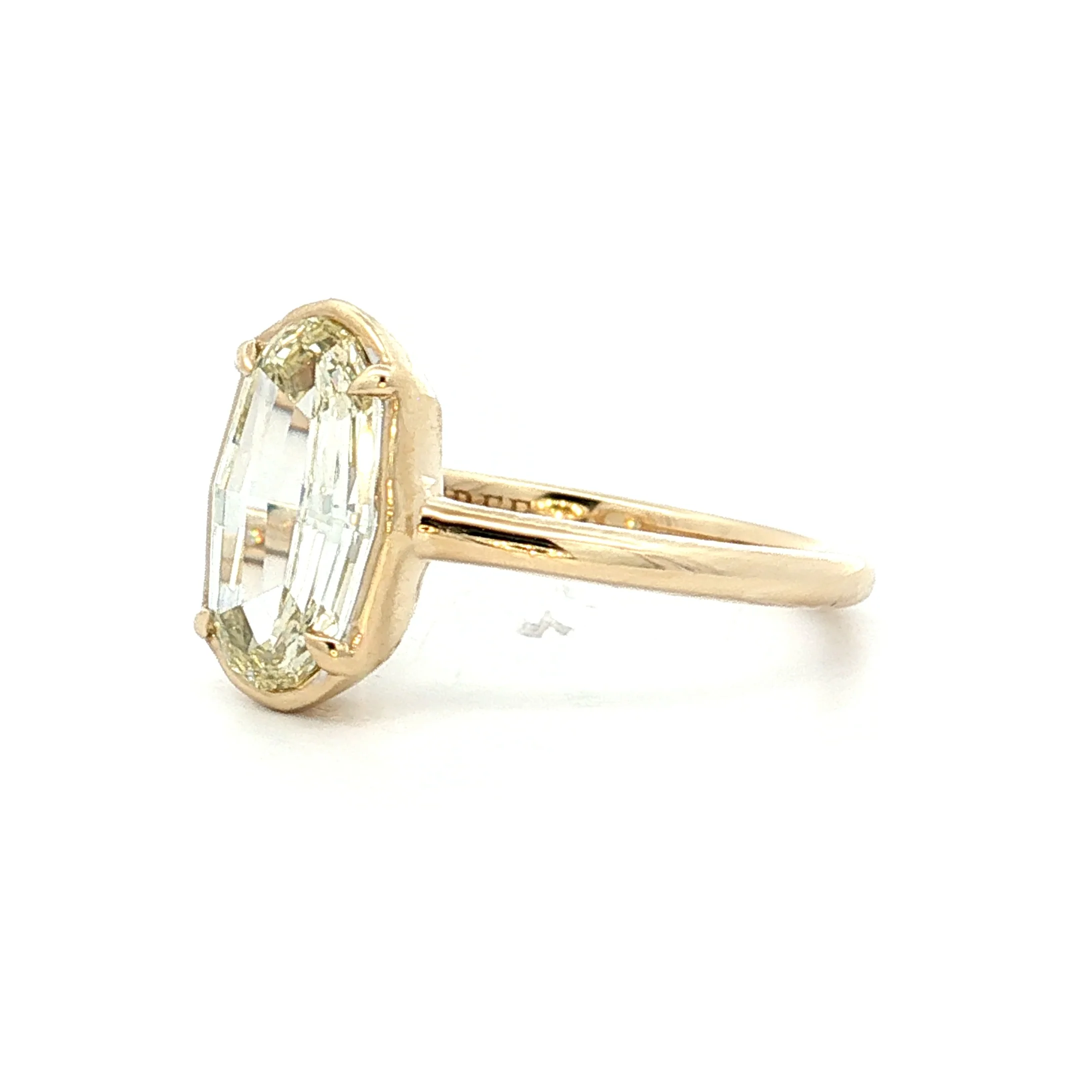 1.80 GIA Oval Step Cut Diamond Engagement Ring 14k - Image 2