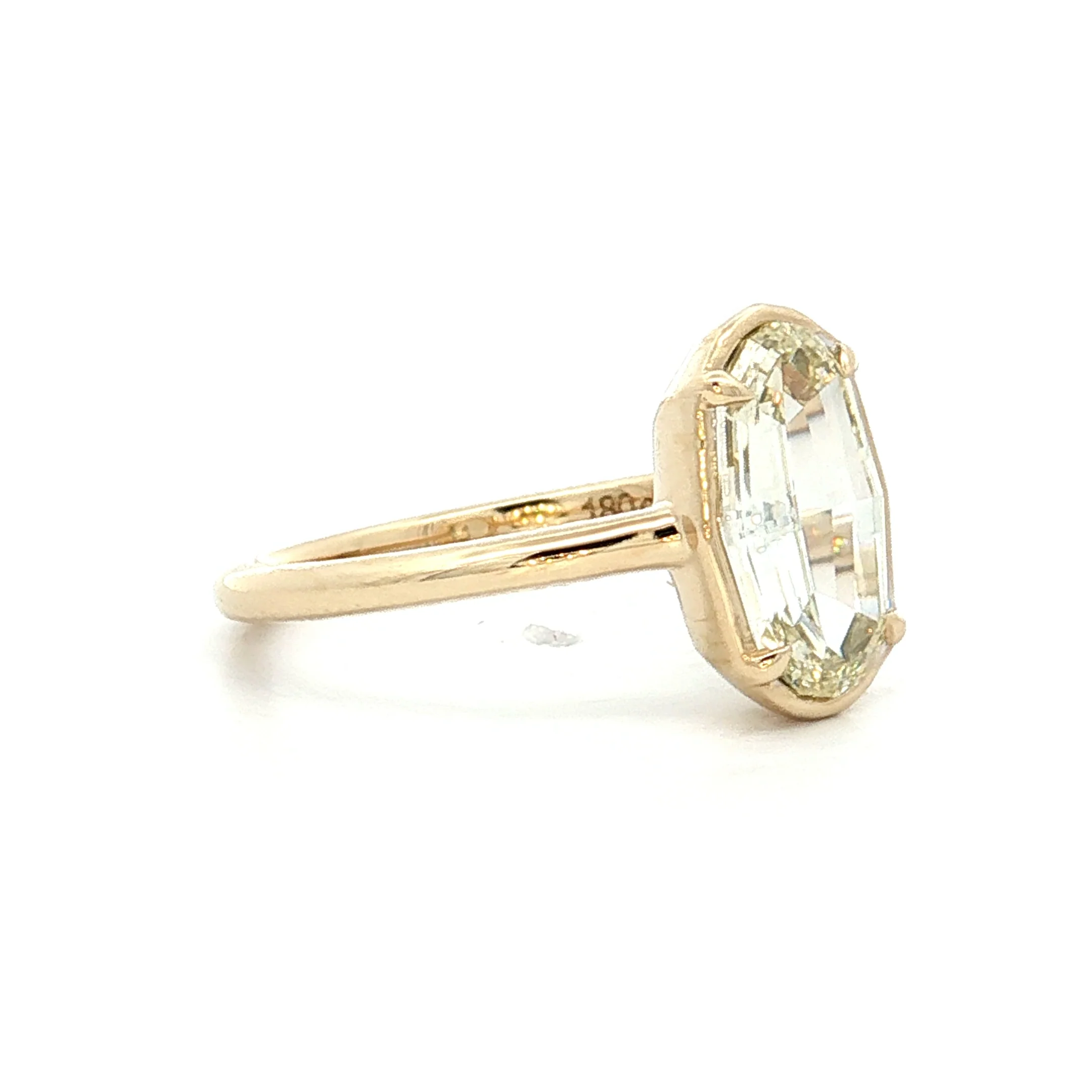 1.80 GIA Oval Step Cut Diamond Engagement Ring 14k - Image 3