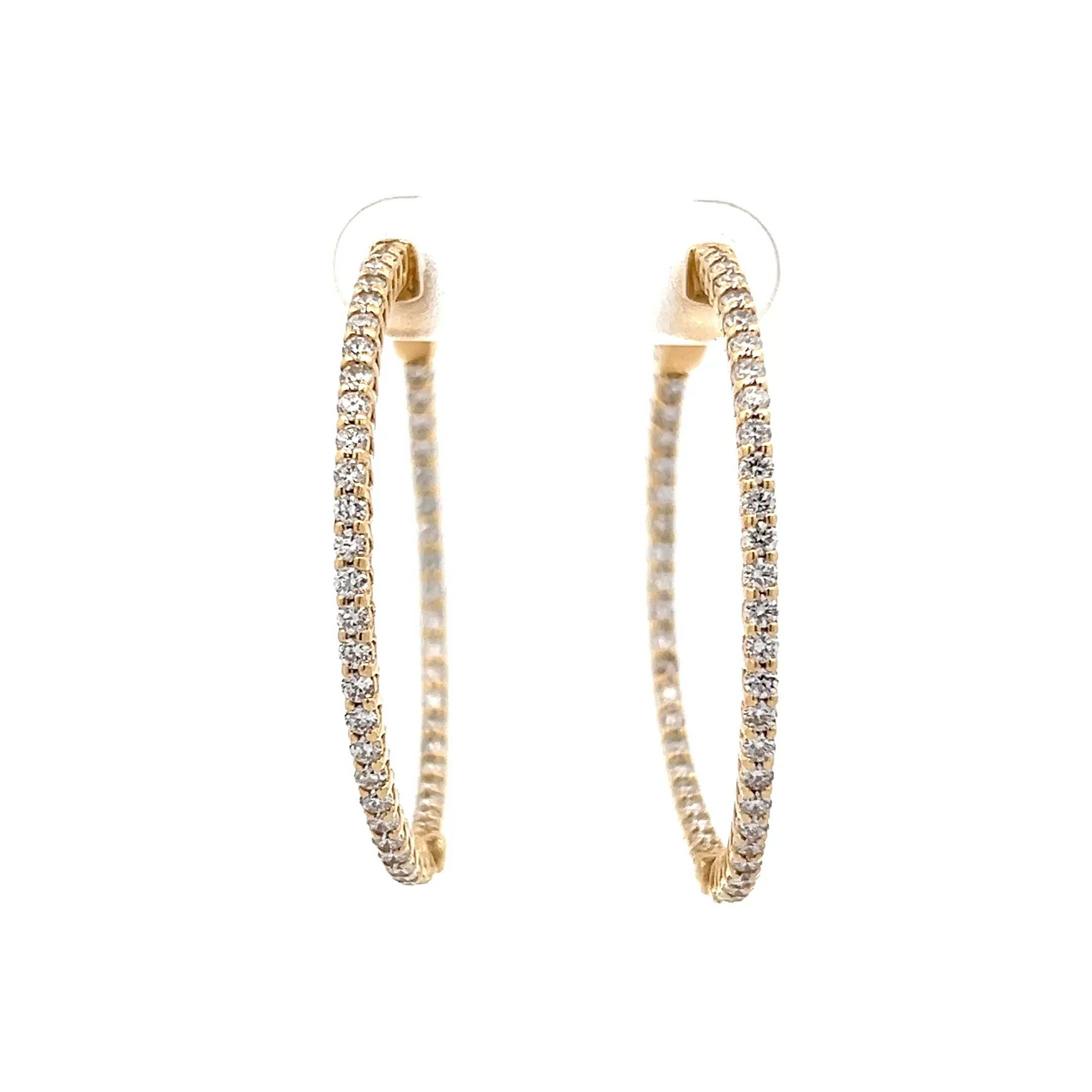 1.80 Inside-Out Diamond Hoop Earrings in 14k