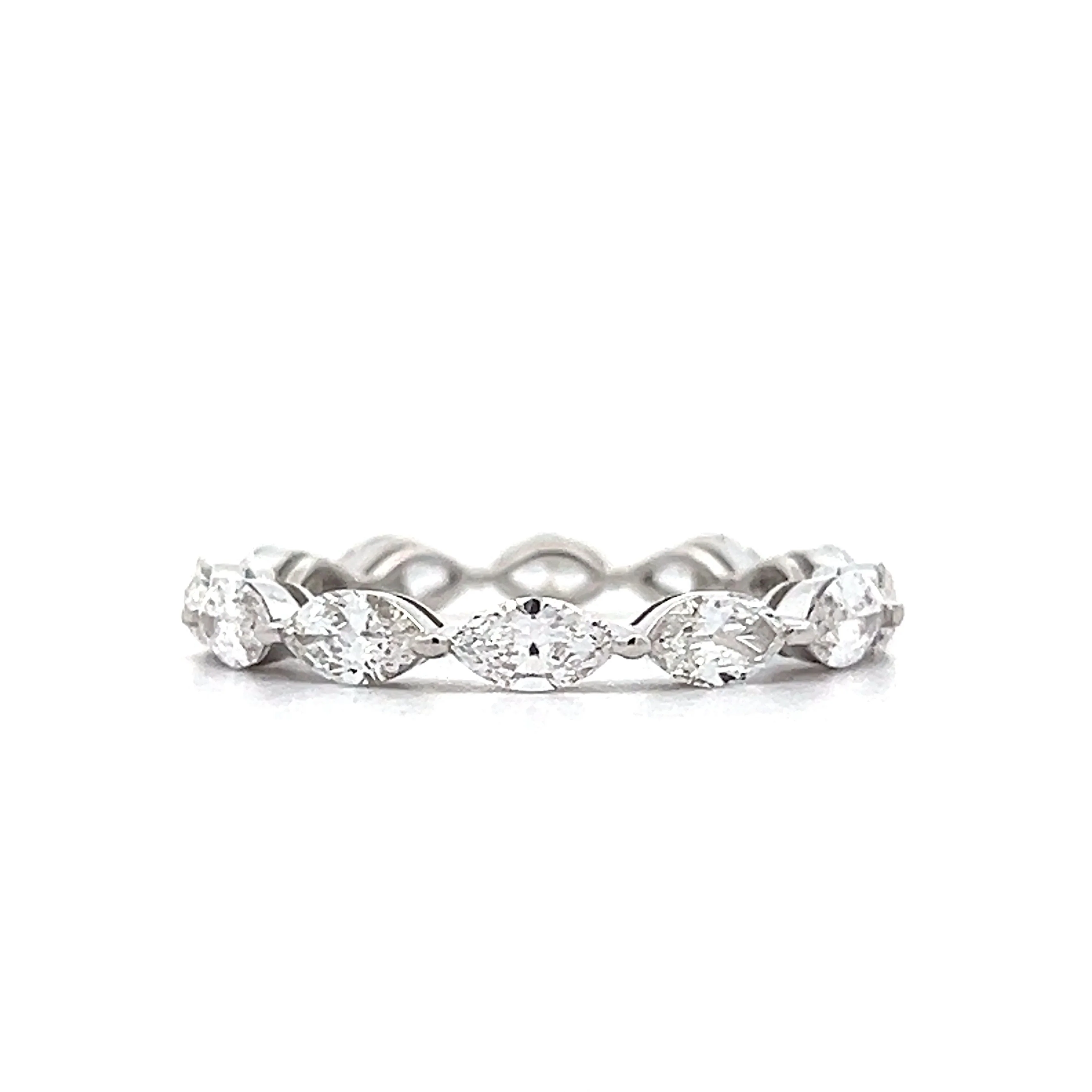 1.80 Marquise Diamond Eternity Band in White Gold