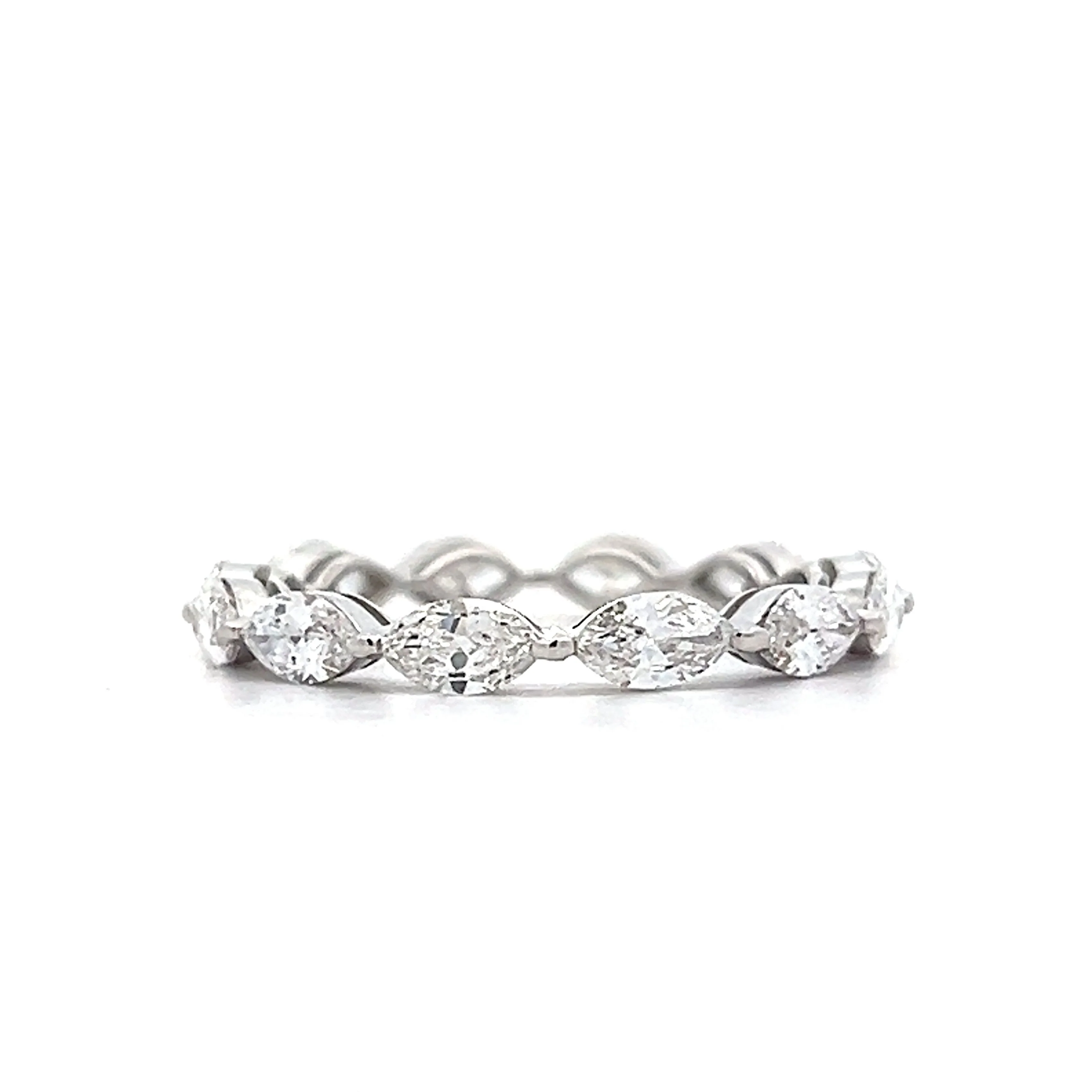 1.80 Marquise Diamond Eternity Band in White Gold - Image 3
