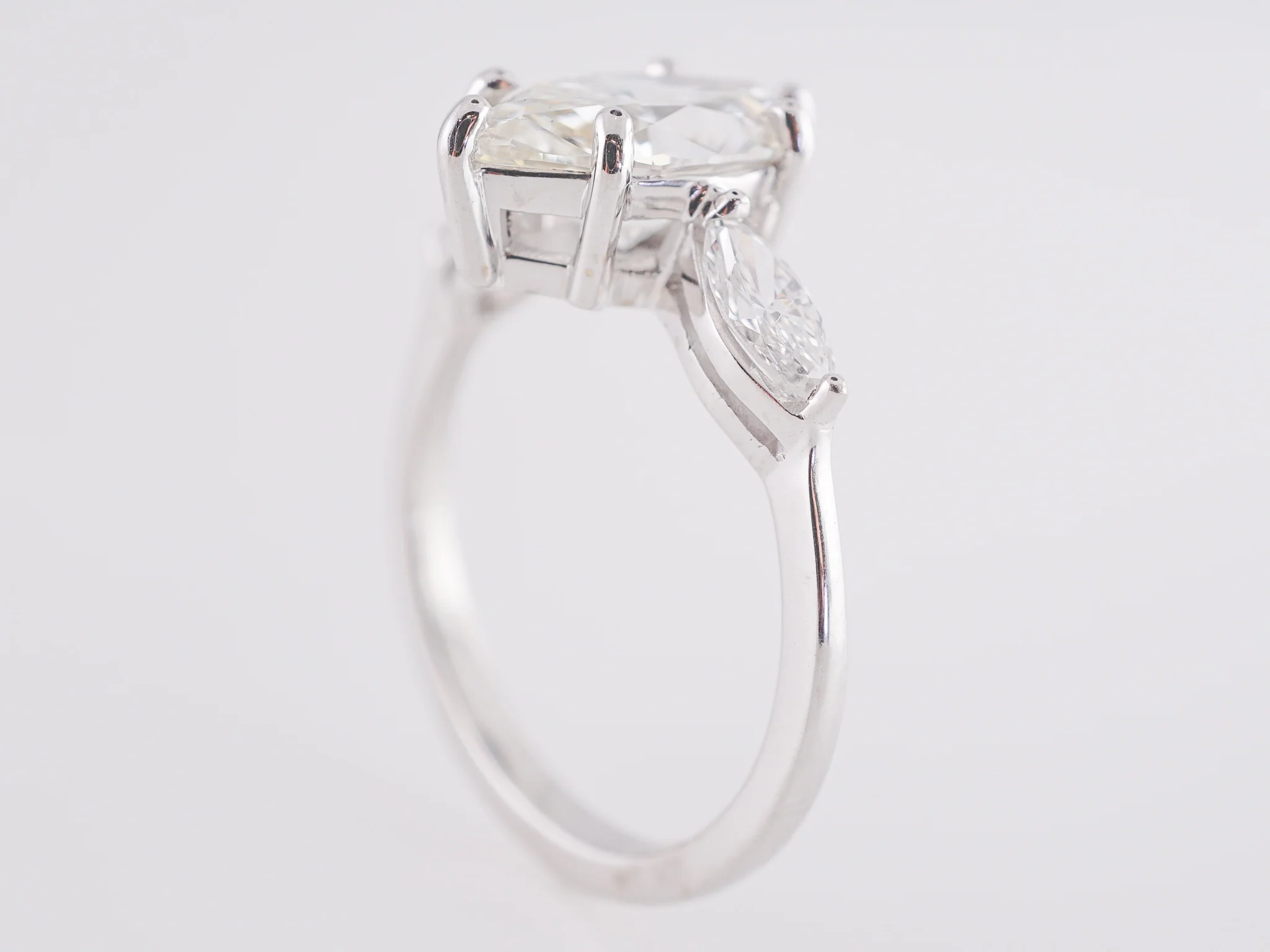 1.81 Marquise Diamond Engagement Ring in 14K White Gold - Image 4