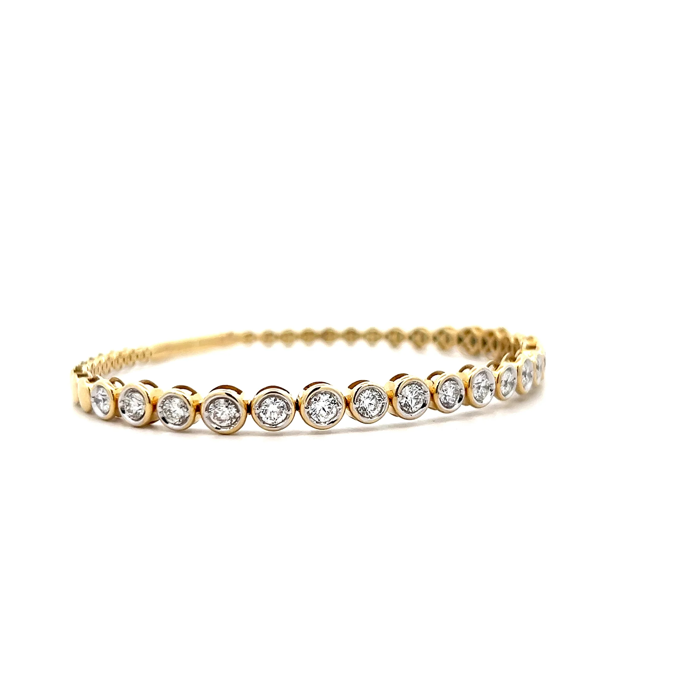 1.88 Bezel Diamond Bracelet in 14k Yellow Gold - Image 3