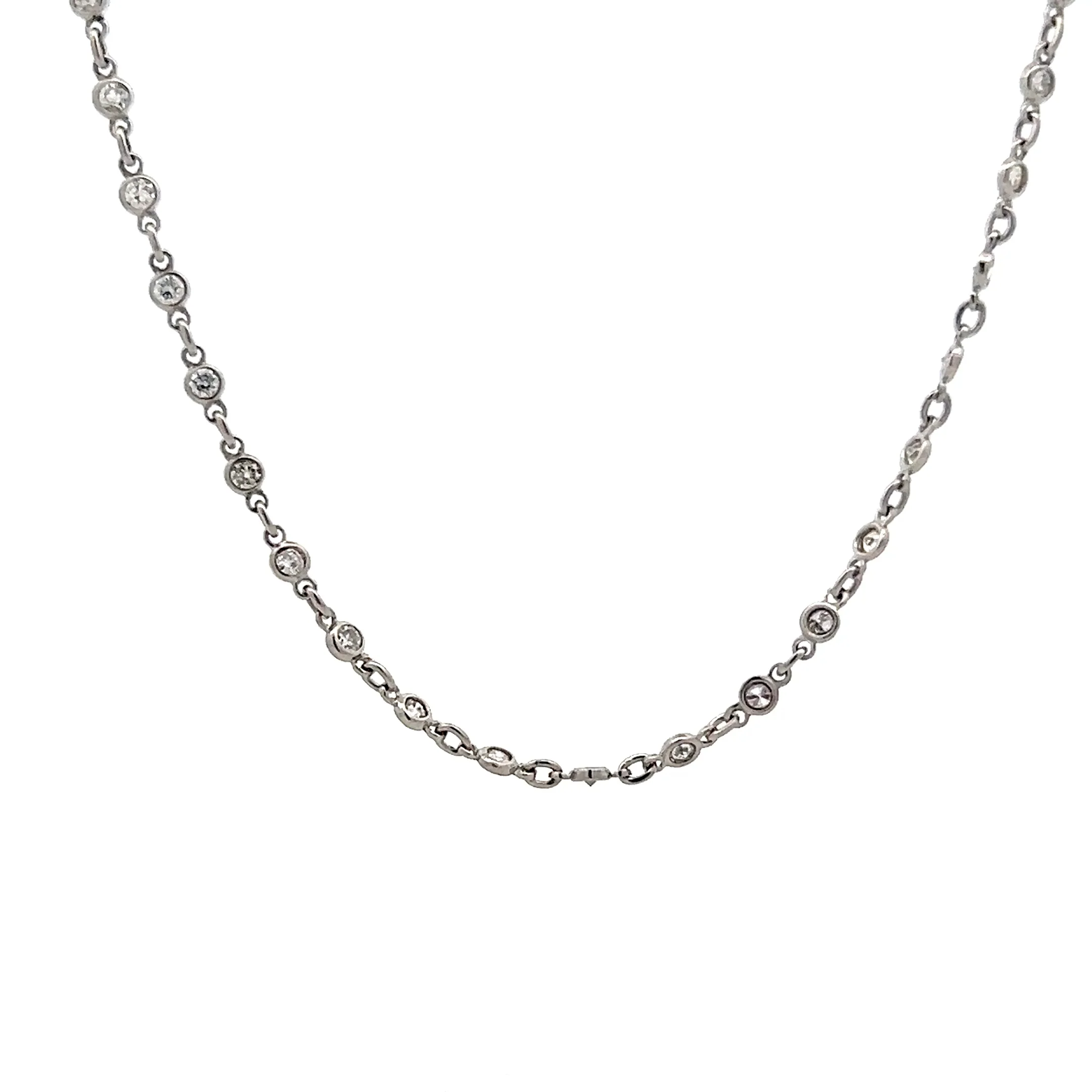 1.90 Diamonds By The Yard Necklace in Platinum