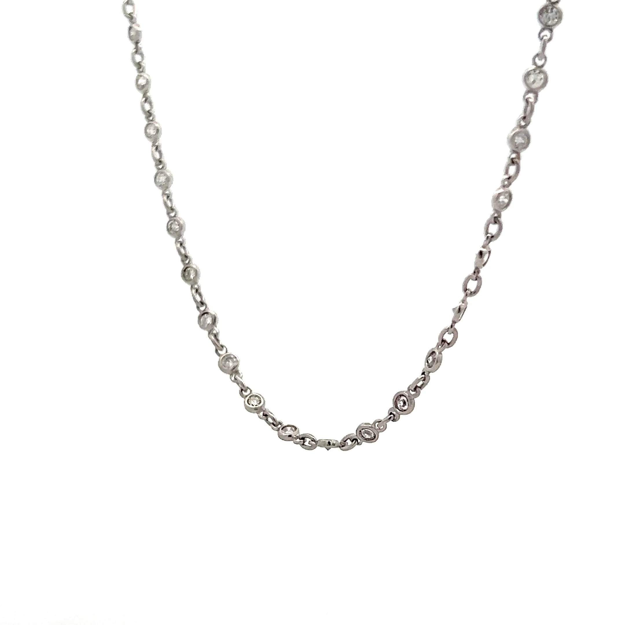 1.90 Diamonds By The Yard Necklace in Platinum - Image 2