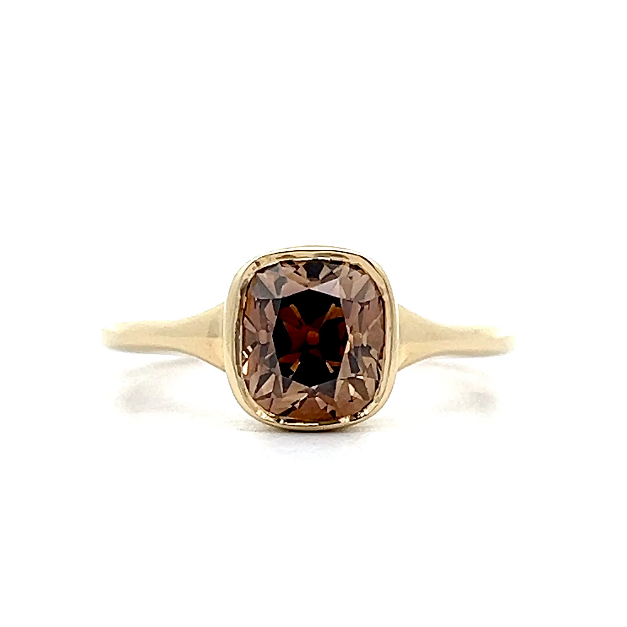1.90 Fancy Brown Diamond Engagement Ring in 14k