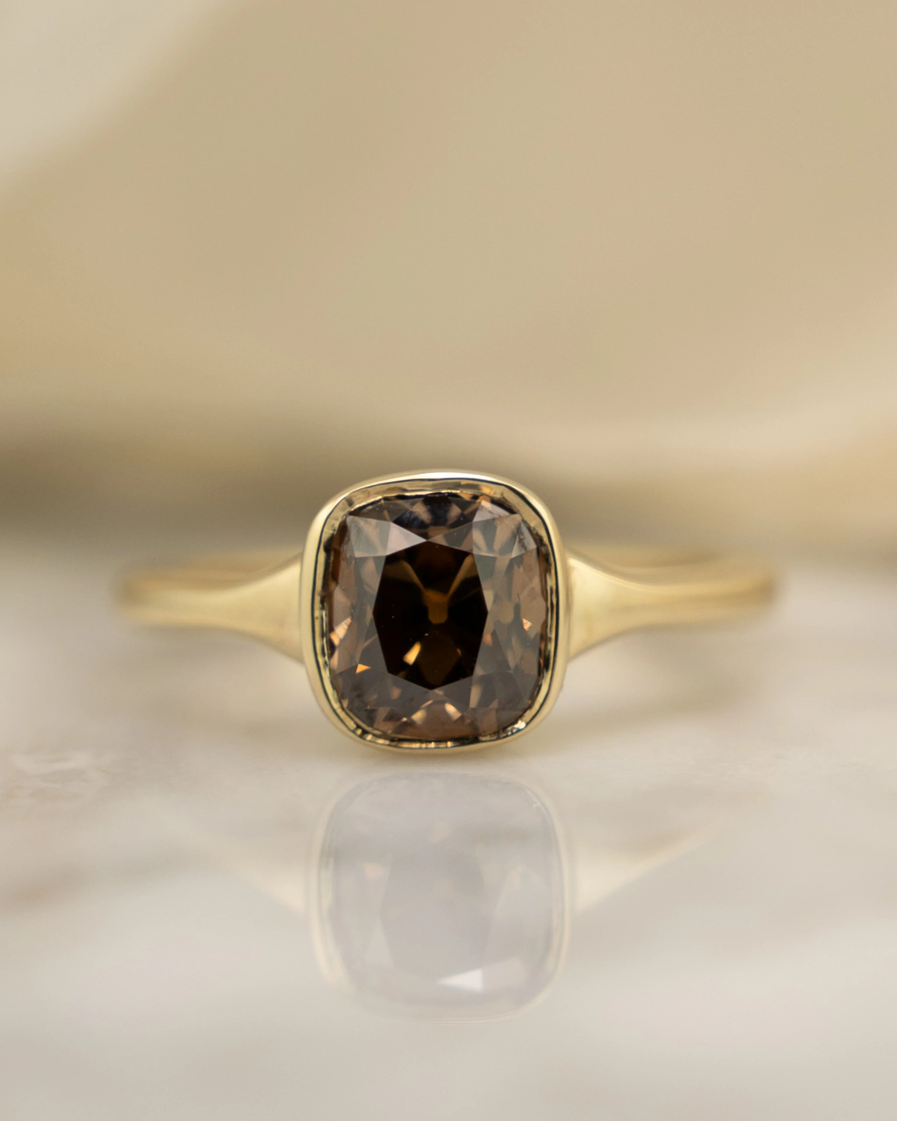 1.90 Fancy Brown Diamond Engagement Ring in 14k - Image 6