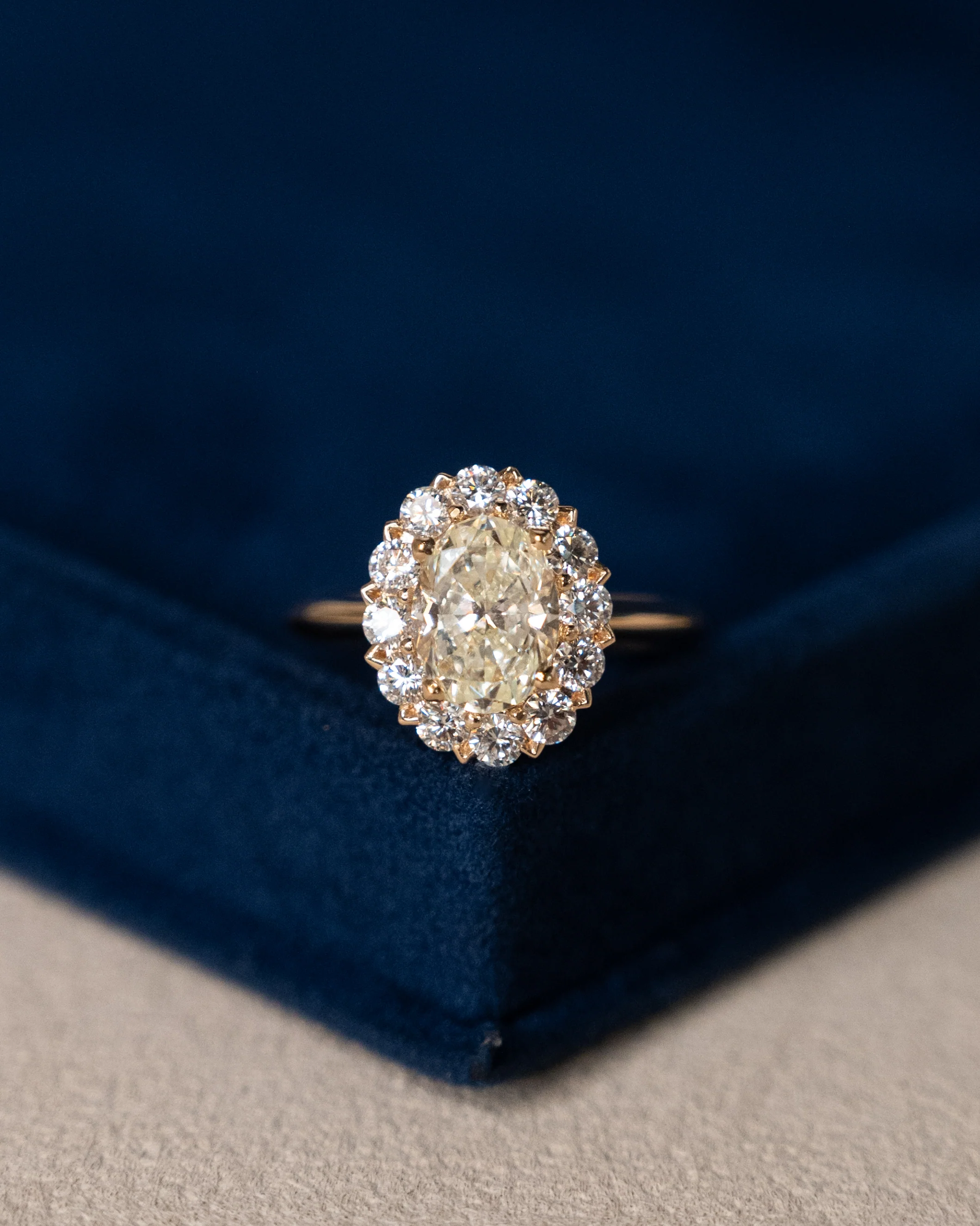 1.90 GIA Oval Diamond Halo Engagement Ring 14k - Image 6