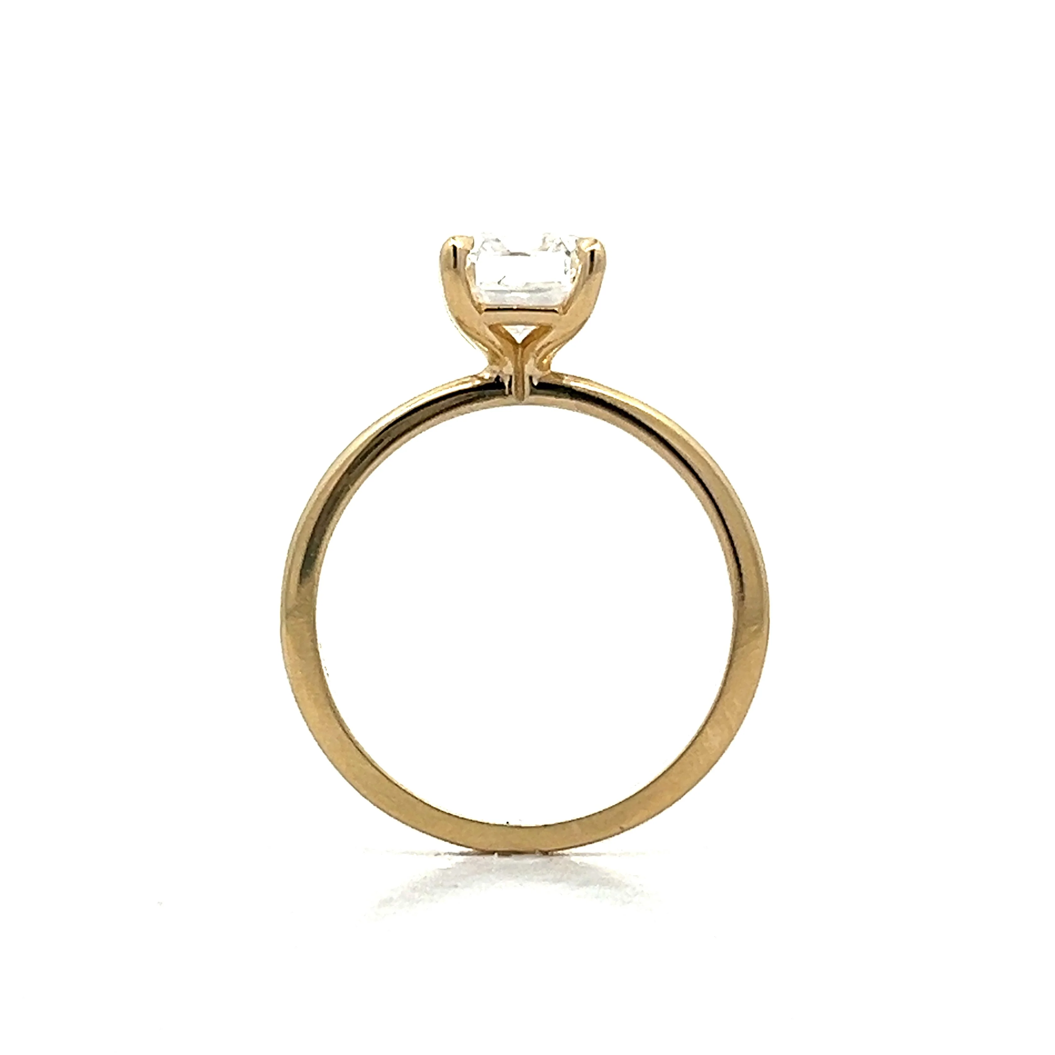1.90 Radiant Cut Diamond Engagement Ring in Yellow Gold - Image 4