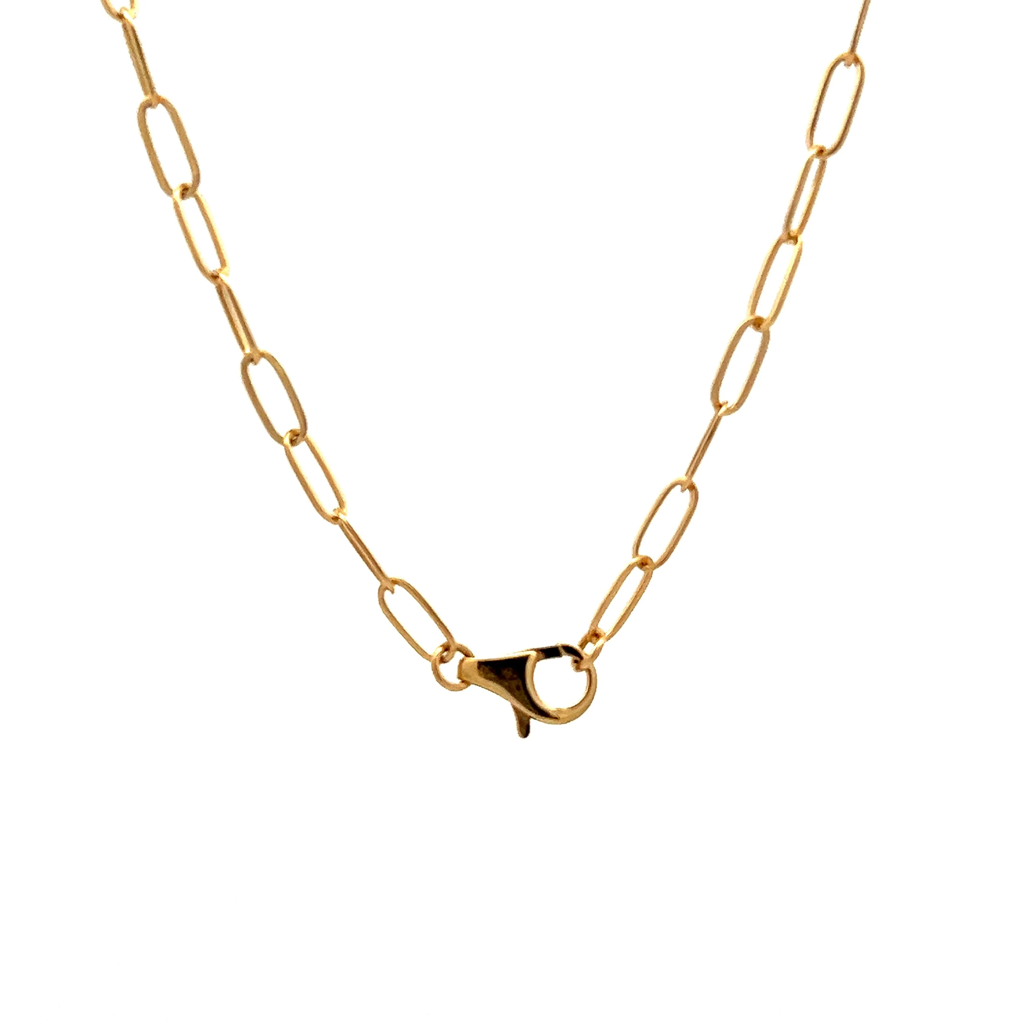 1.91 Brilliant Diamond Paperclip Chain Necklace in 18k - Image 4