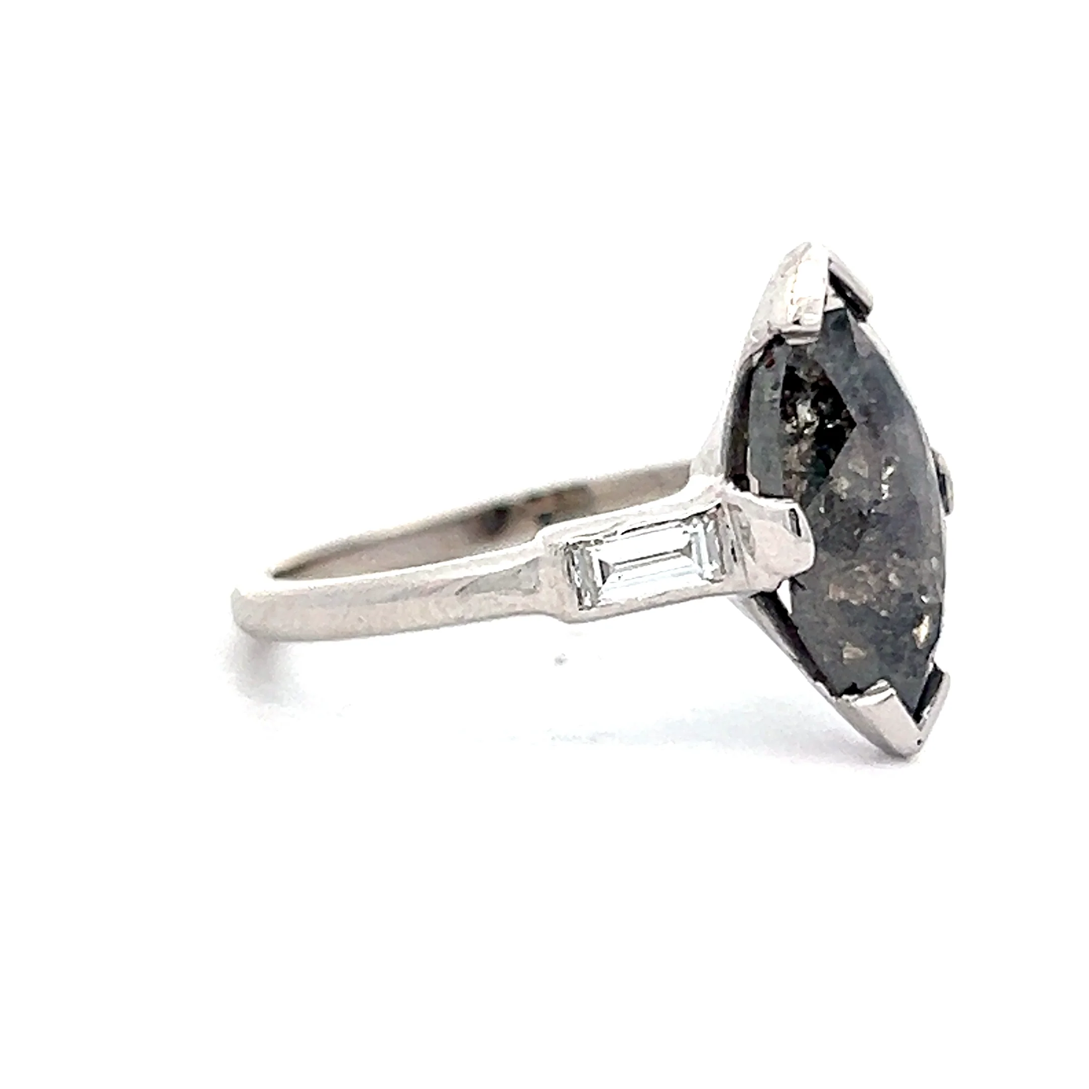 1.92 Marquise Cut Diamond Engagement Ring in Platinum - Image 3