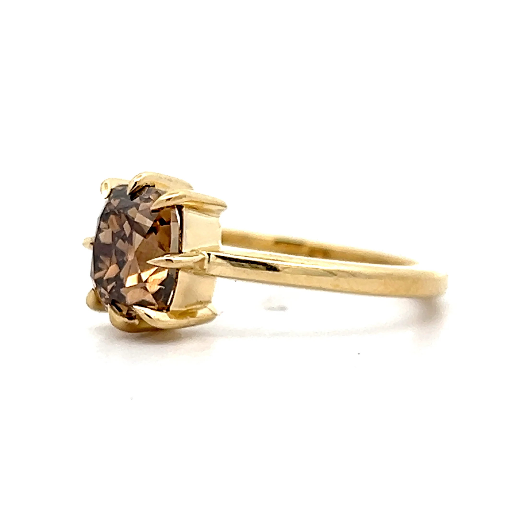 1.93 Fancy Brown Cushion Diamond Engagement Ring in 14k - Image 2