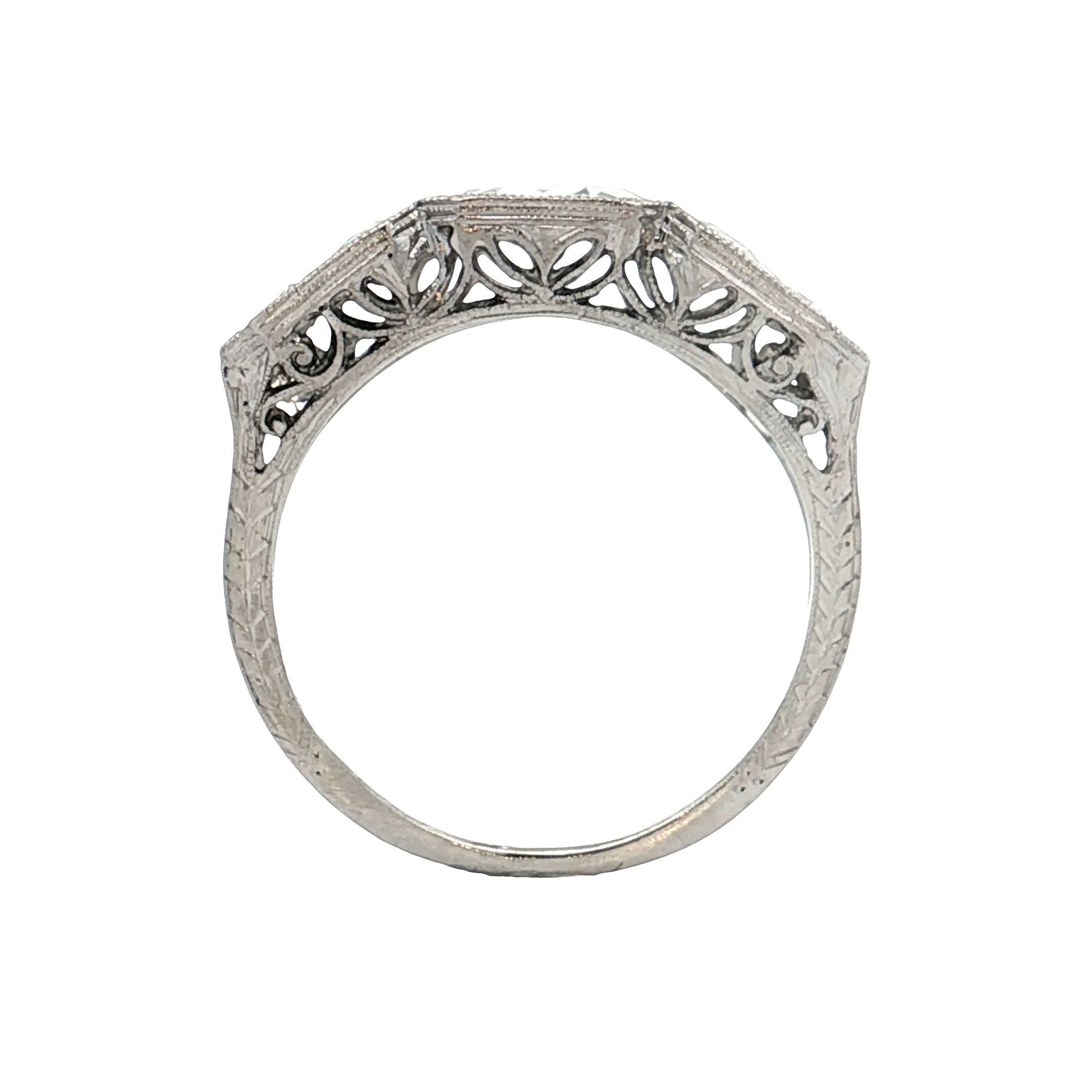 1.95 Antique Three Stone Rose Cut Diamond Engagement Ring 18k - Image 4