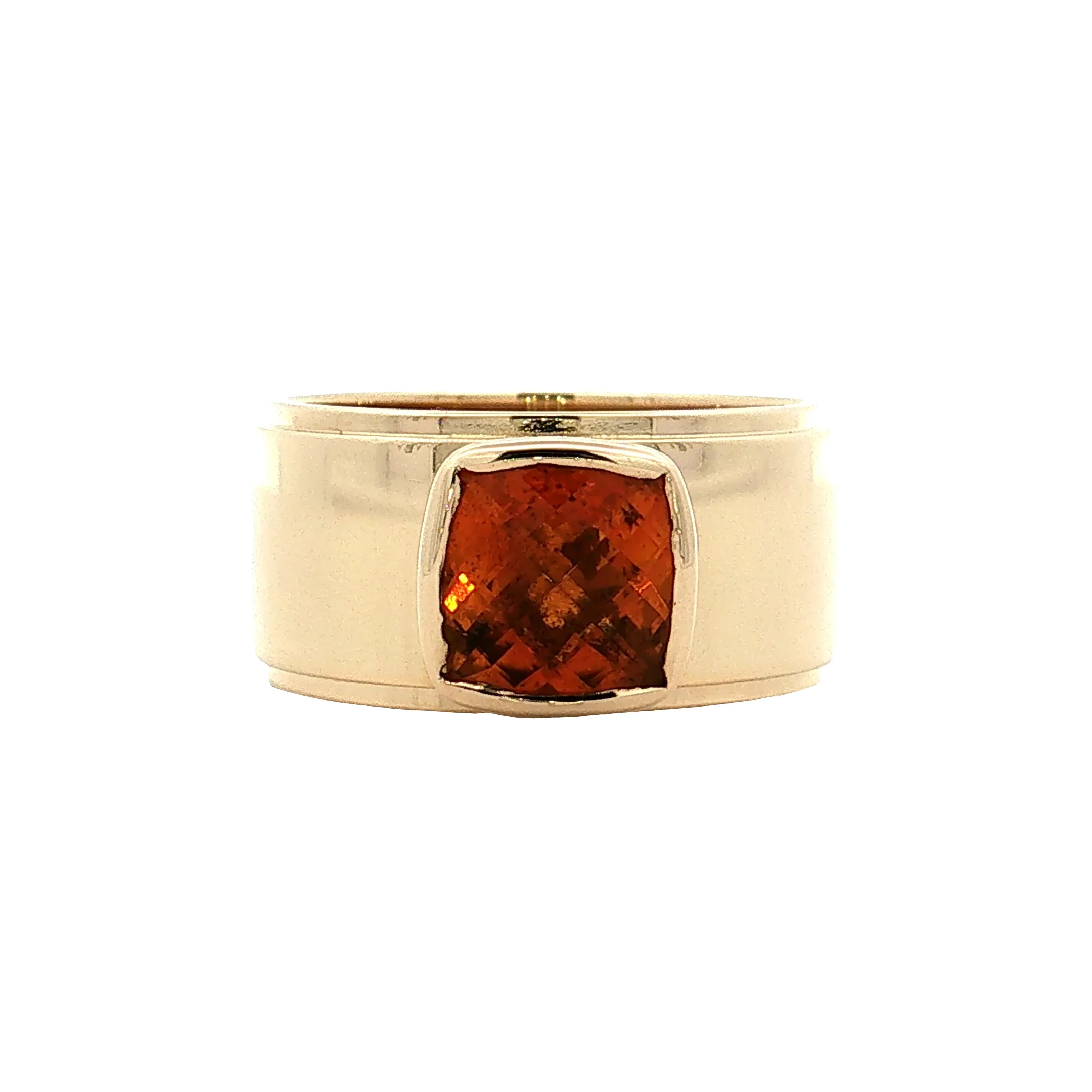 1.95 Citrine Cushion Cocktail Ring 14k Yellow Gold