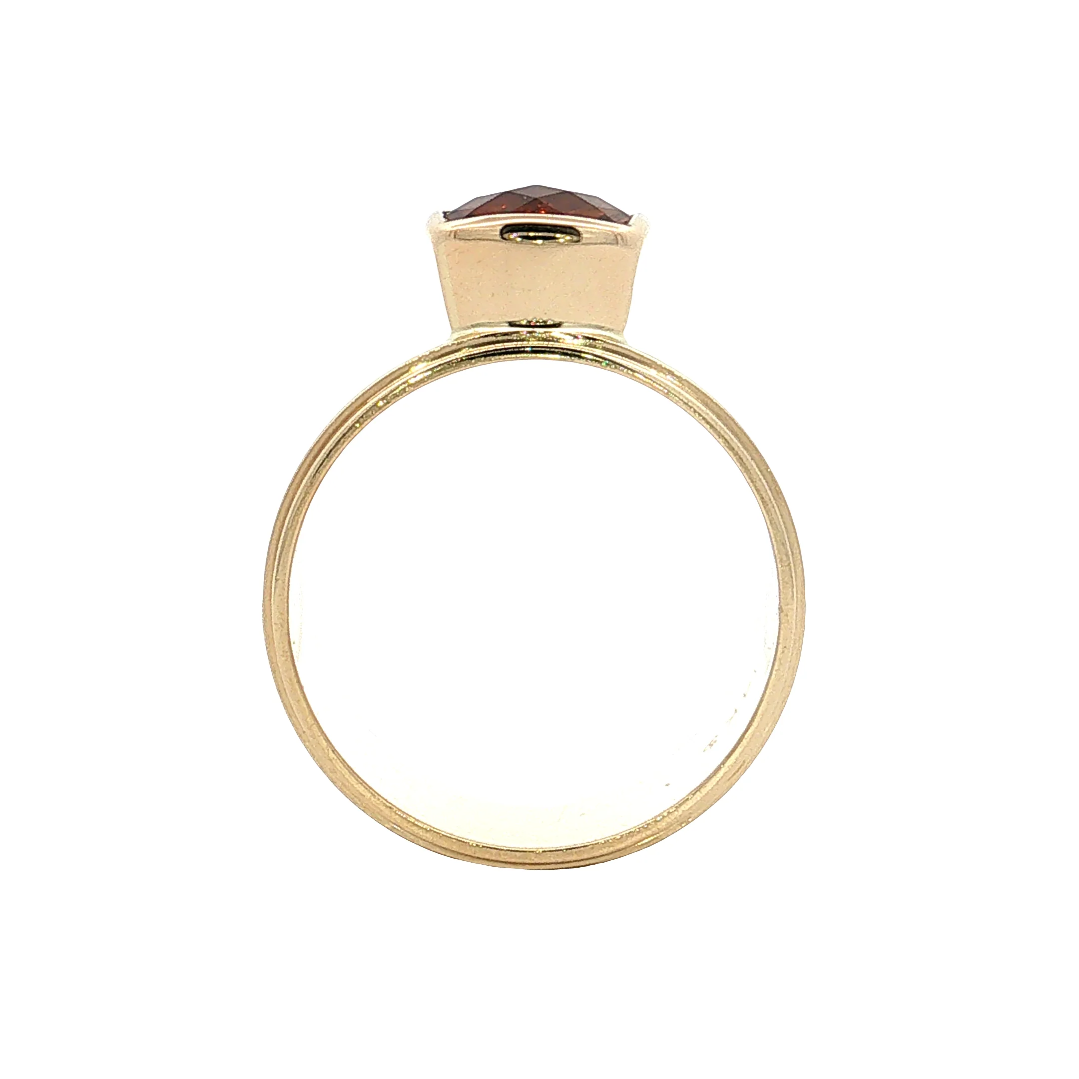 1.95 Citrine Cushion Cocktail Ring 14k Yellow Gold - Image 4