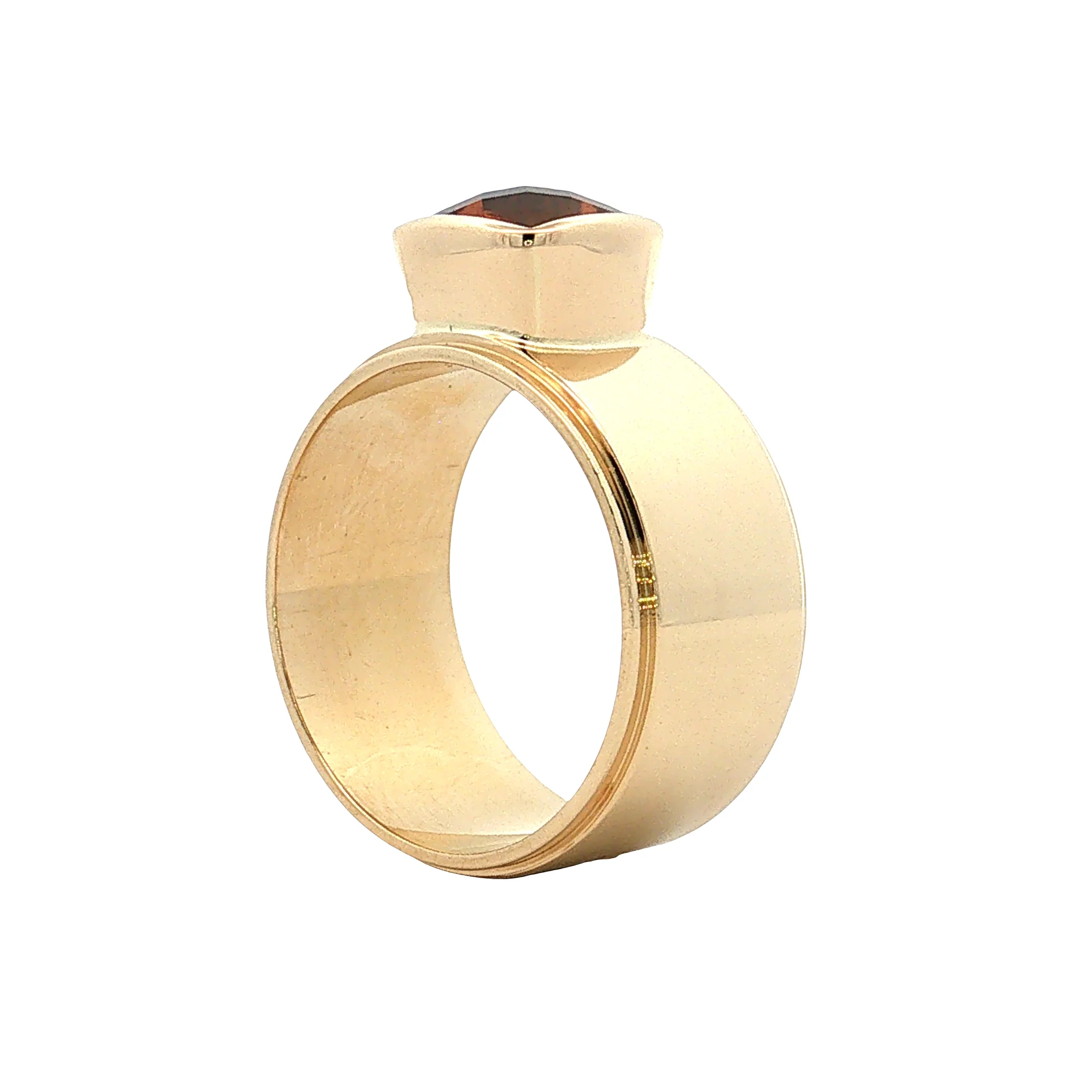 1.95 Citrine Cushion Cocktail Ring 14k Yellow Gold - Image 5