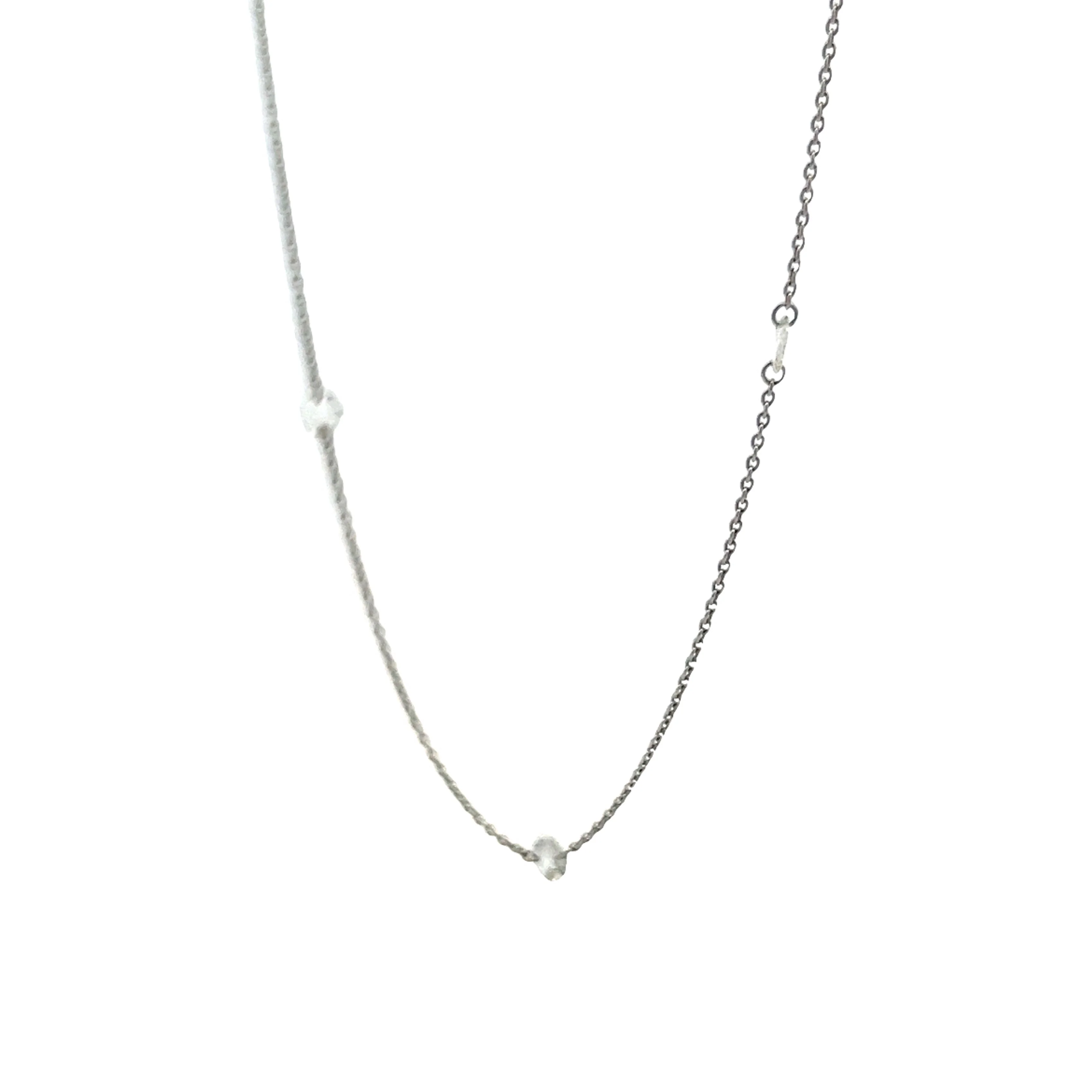 1.98 Rose Cut Diamond Necklace in 18k White Gold - Image 2