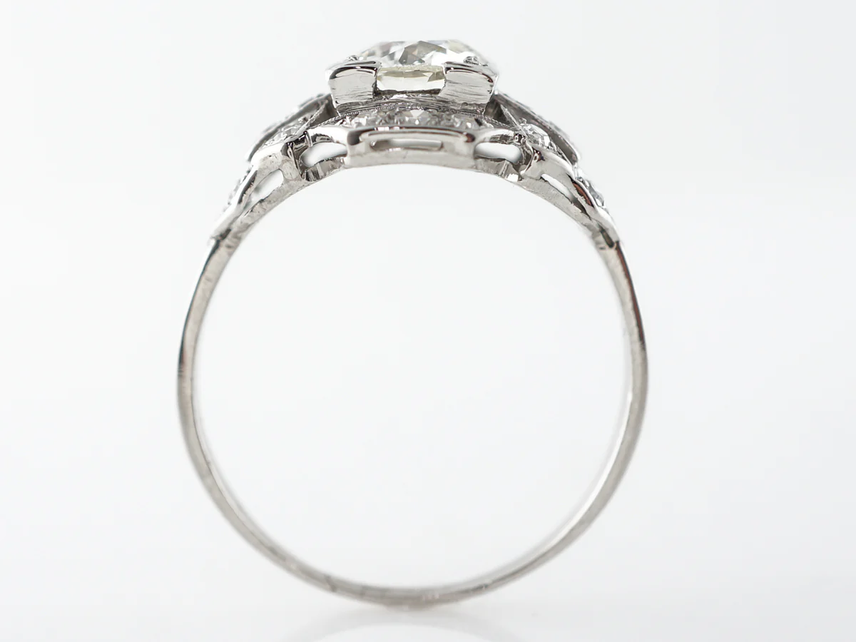 1 Carat Art Deco Engagement Ring w/ Old European Cut Diamond - Image 4