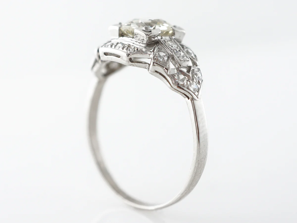1 Carat Art Deco Engagement Ring w/ Old European Cut Diamond - Image 5