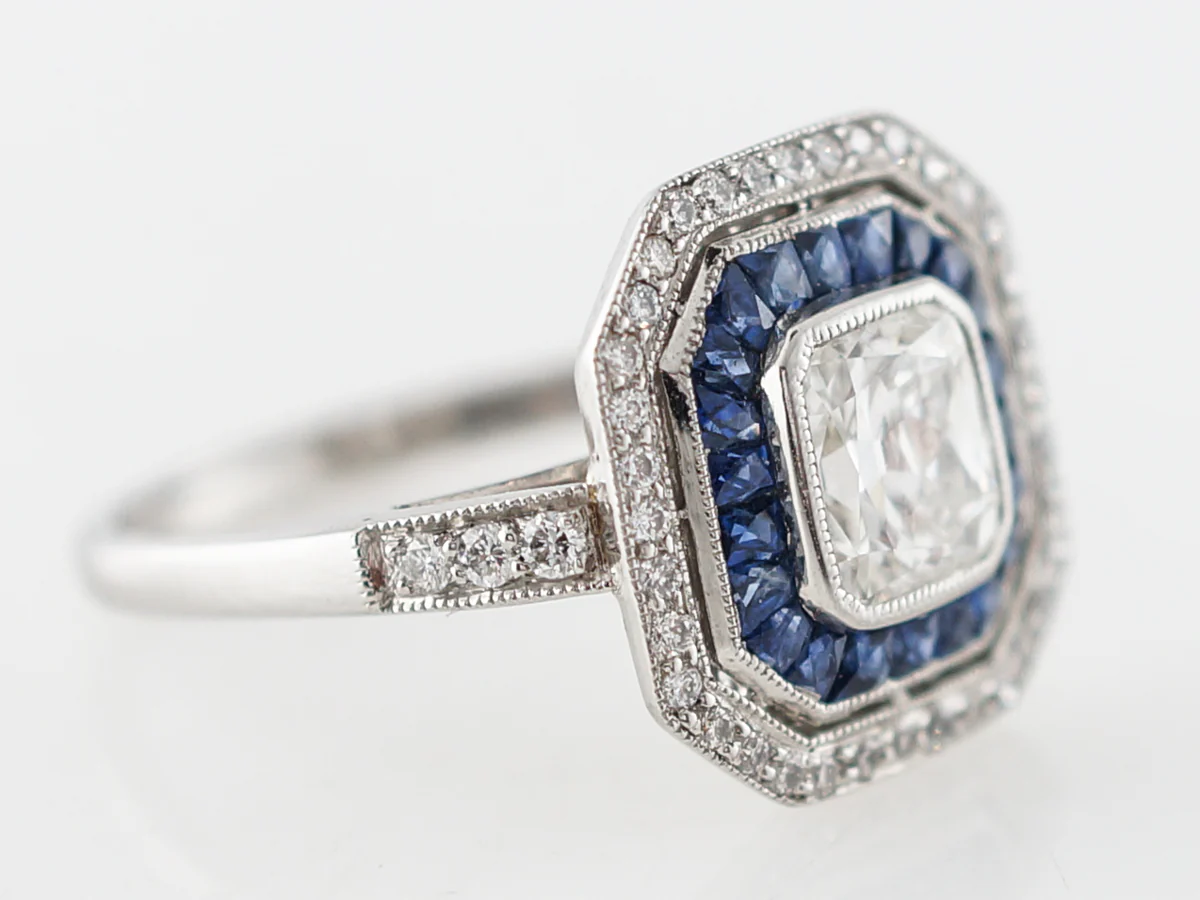 1 Carat Cushion Cut Diamond Engagement Ring in Platinum - Image 3