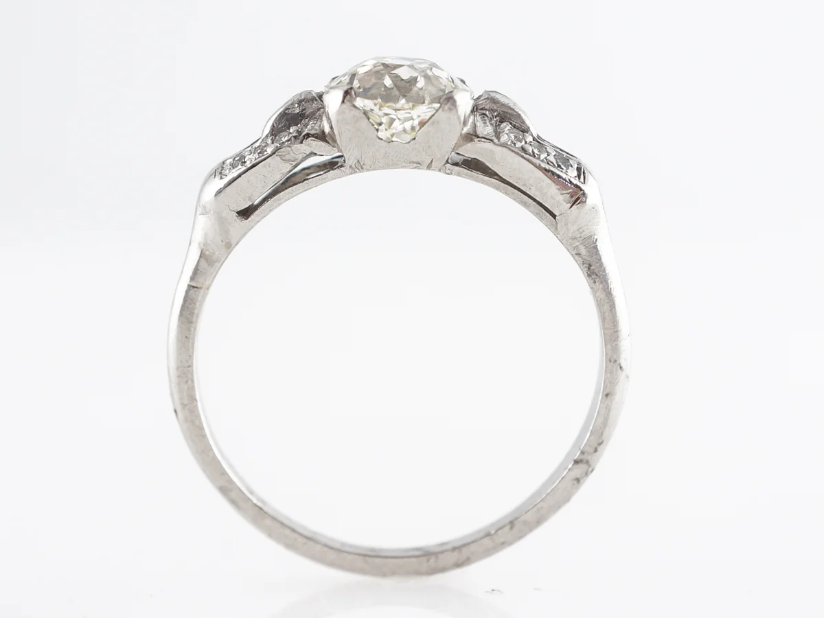 1 Carat Deco Diamond Engagement Ring in Platinum - Image 5