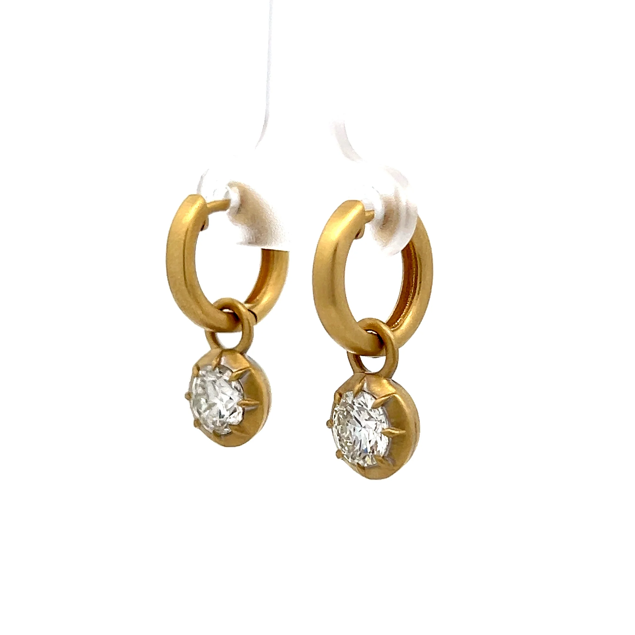 1 Carat Diamond Convertible Drop Earrings in 18k - Image 2