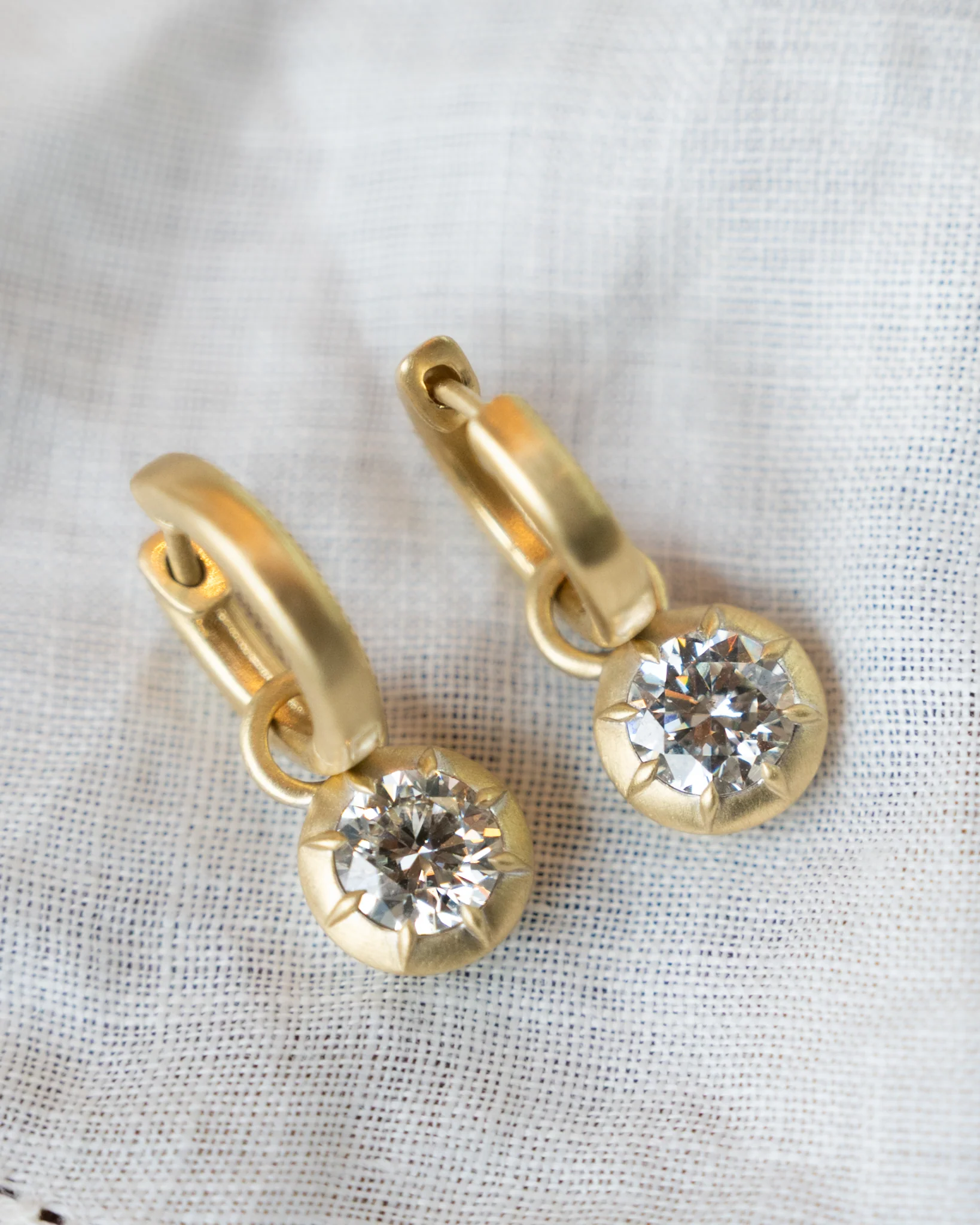 1 Carat Diamond Convertible Drop Earrings in 18k - Image 4