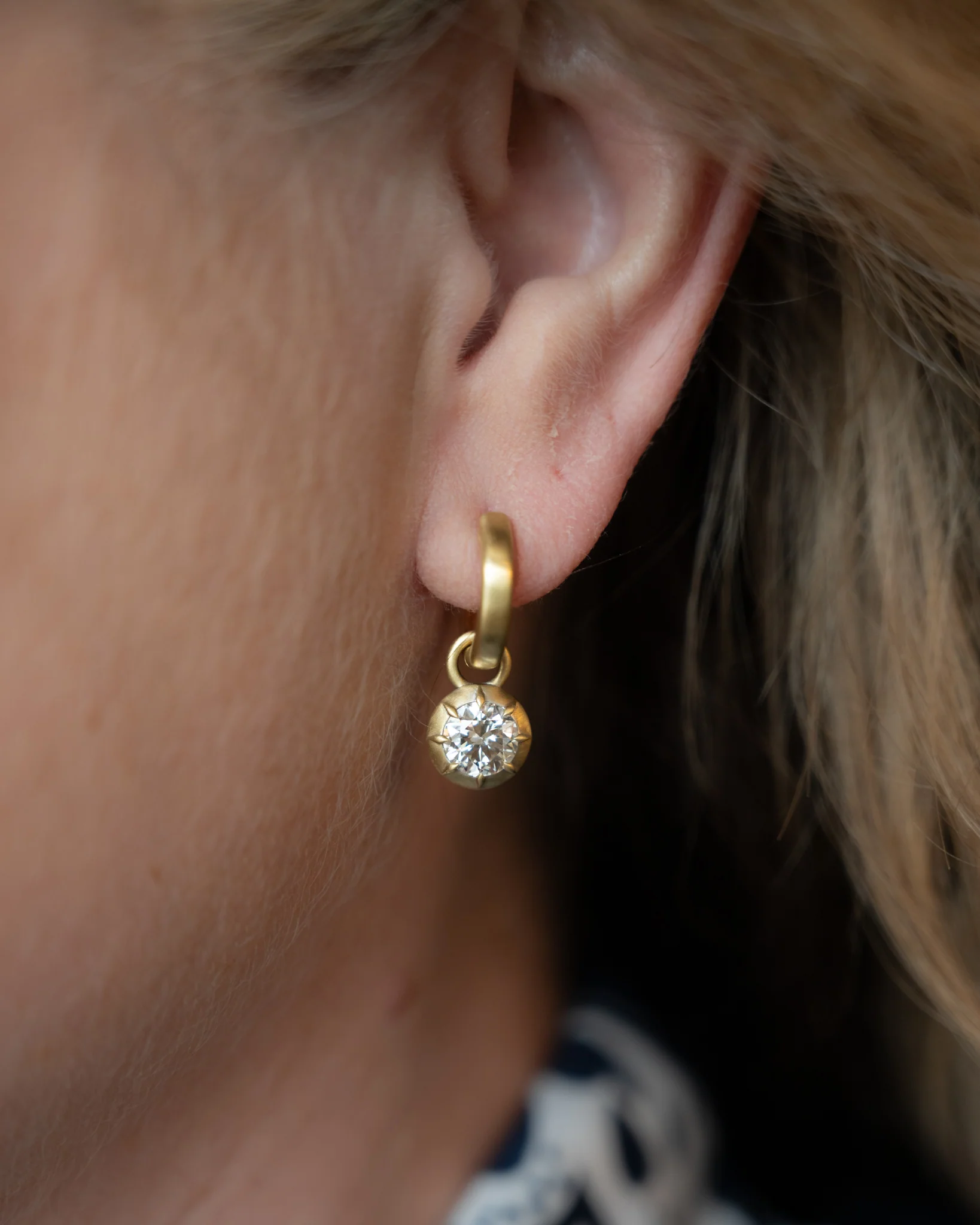 1 Carat Diamond Convertible Drop Earrings in 18k - Image 5
